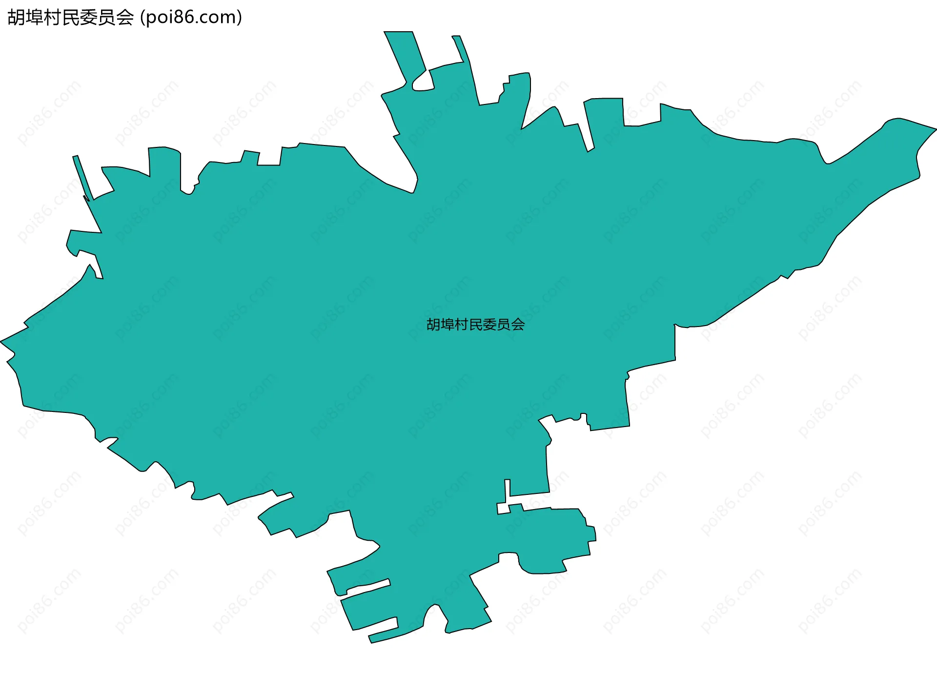 胡埠村民委员会边界地图