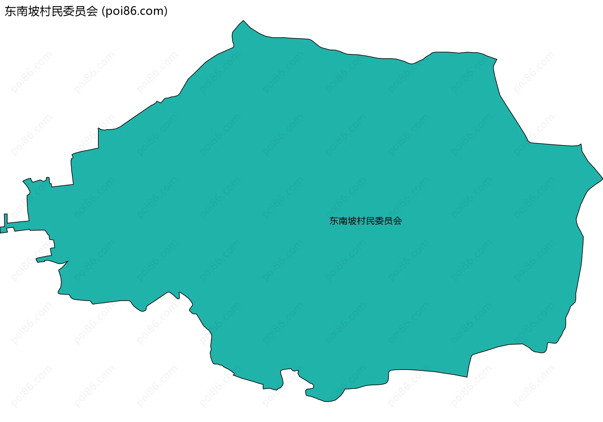 东南坡村民委员会边界地图