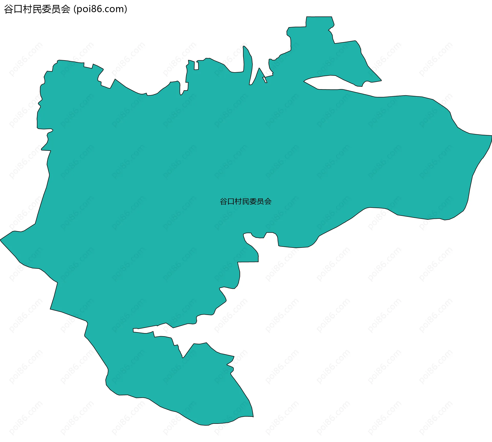 谷口村民委员会边界地图