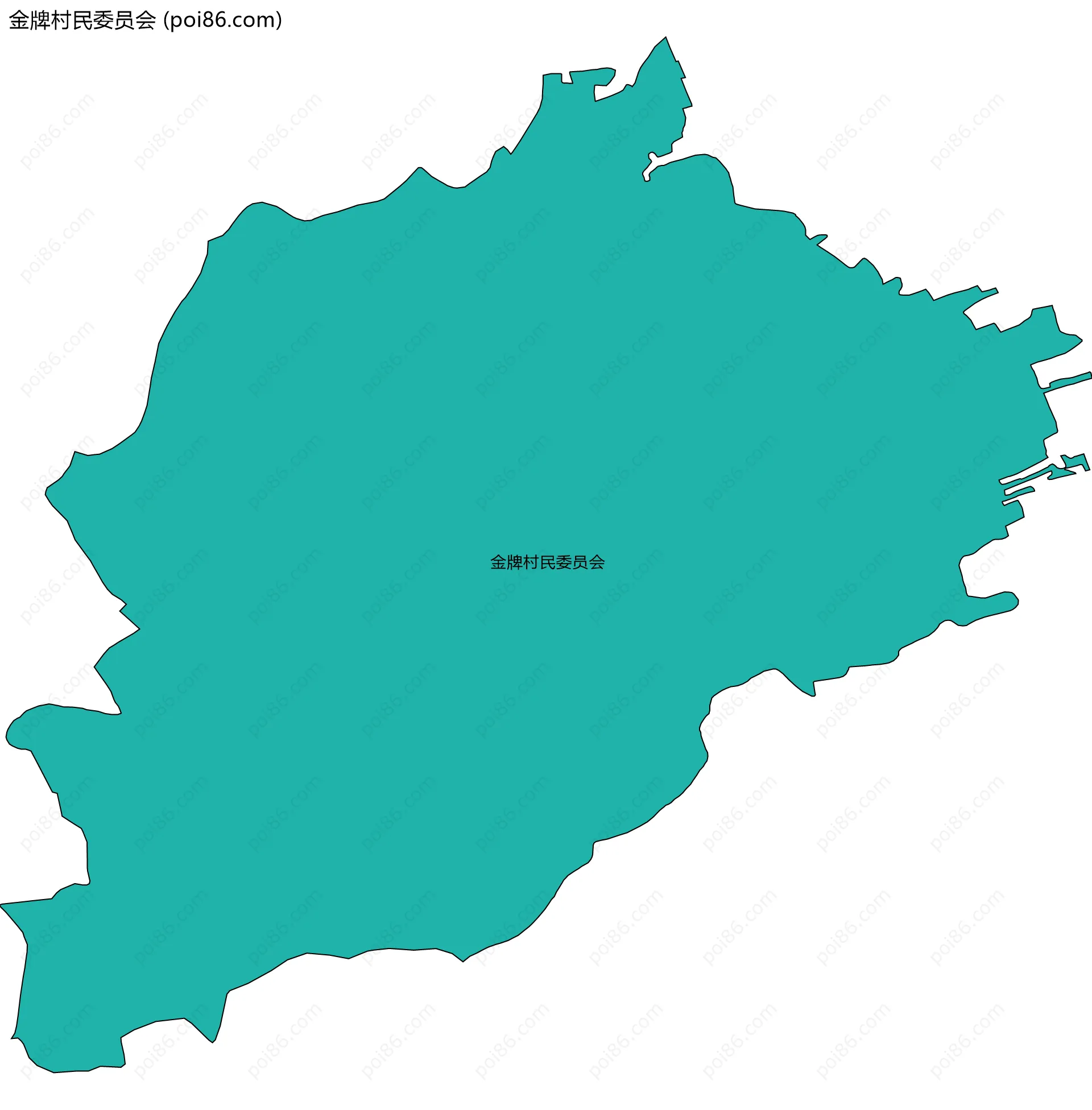 金牌村民委员会边界地图