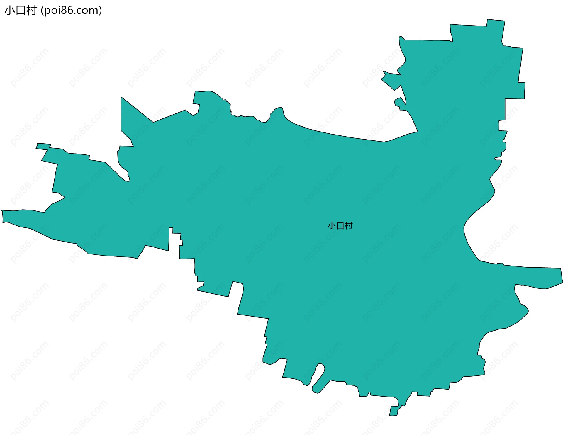 小口村边界地图