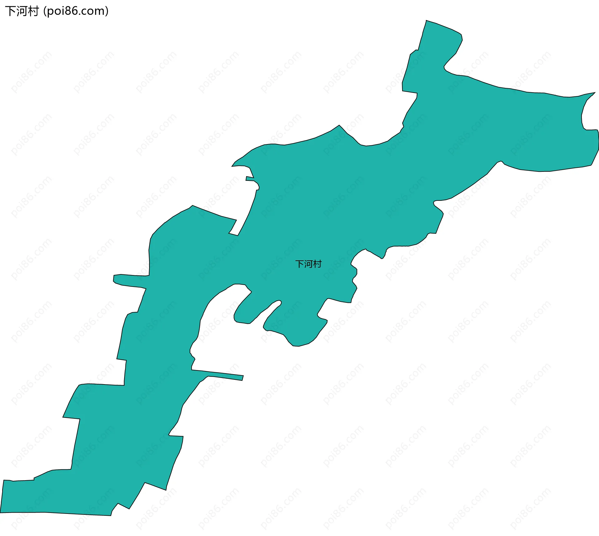 下河村边界地图
