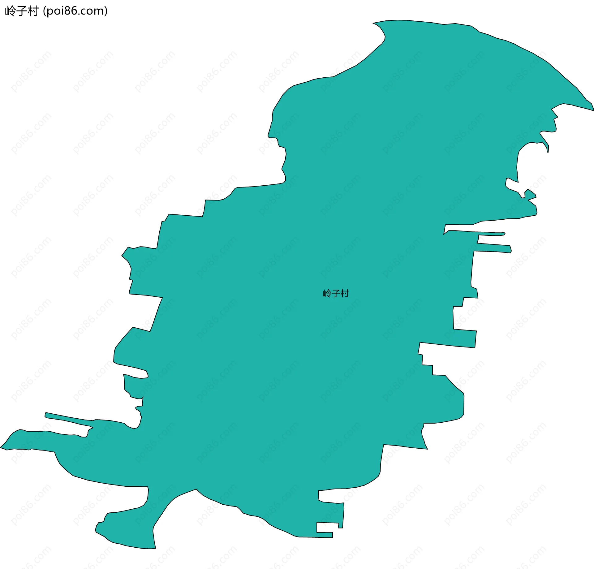 岭子村边界地图