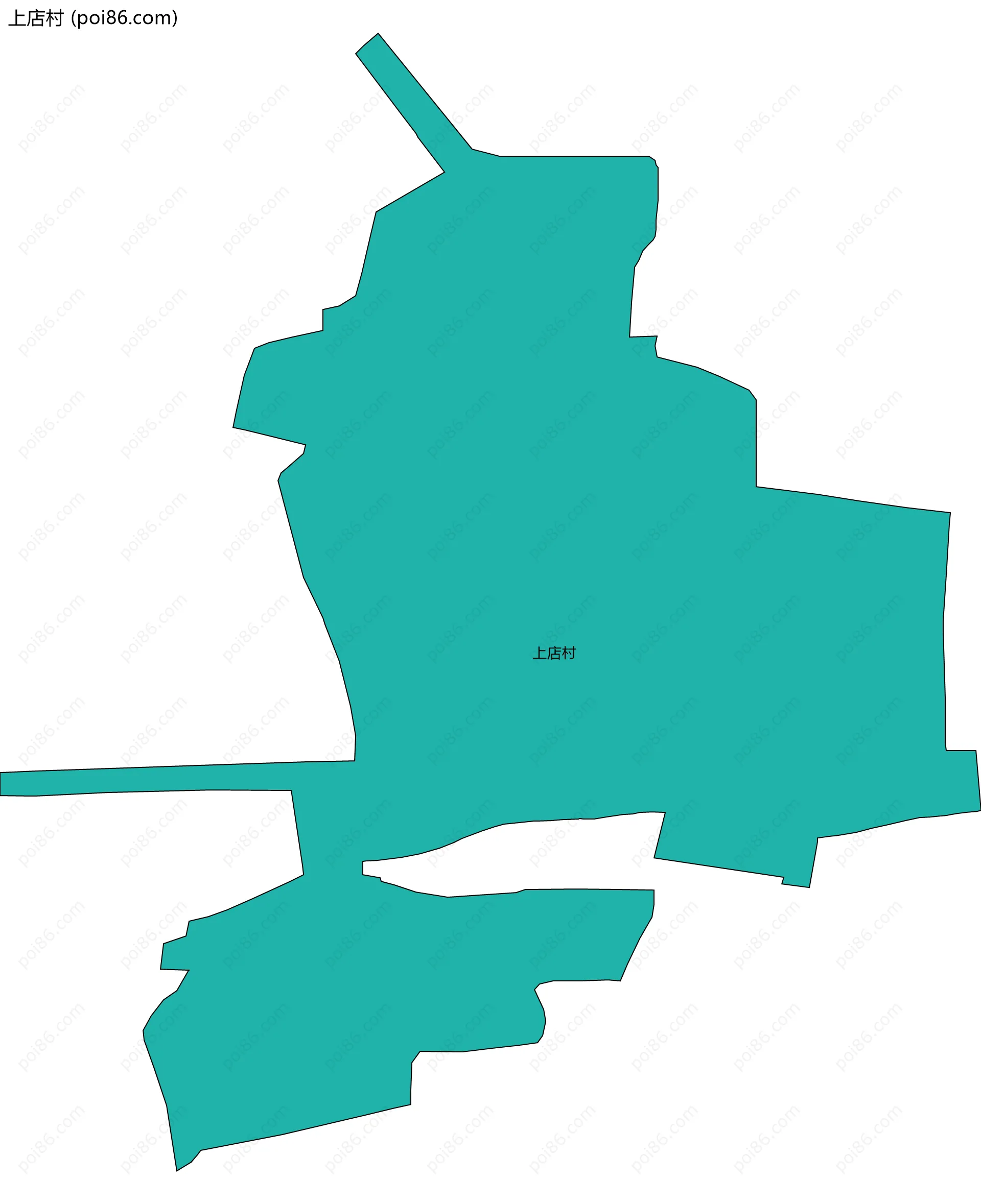 上店村边界地图
