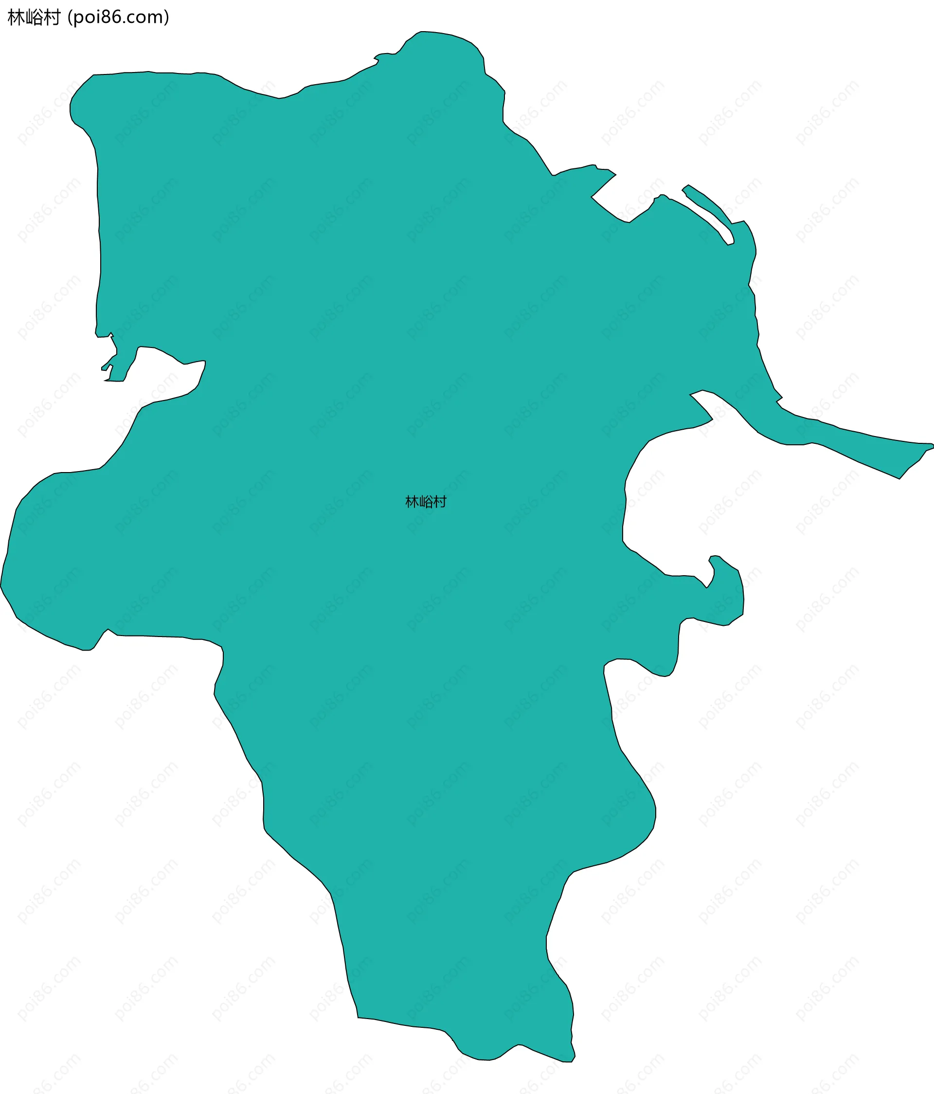 林峪村边界地图