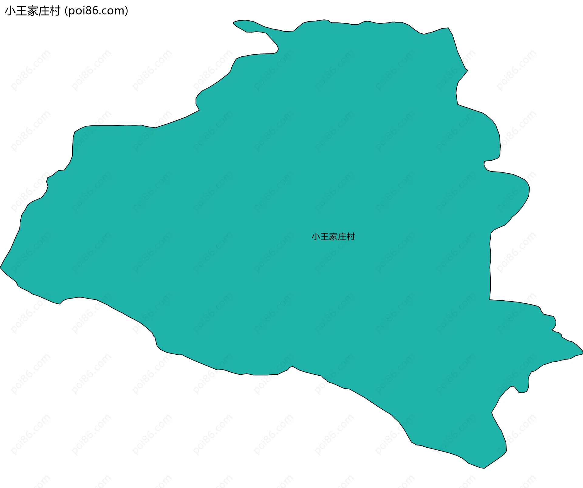 小王家庄村边界地图