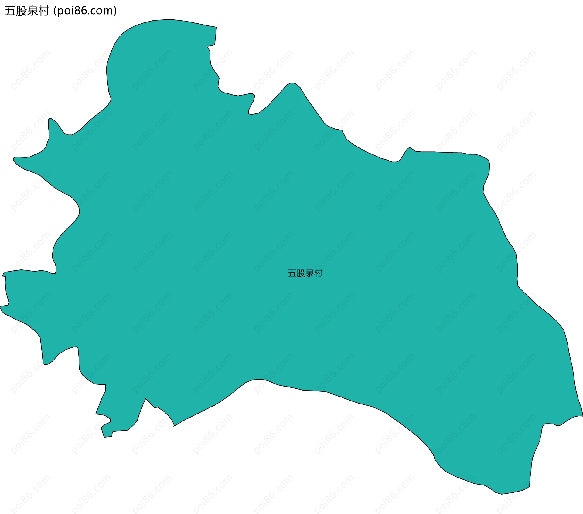 五股泉村边界地图