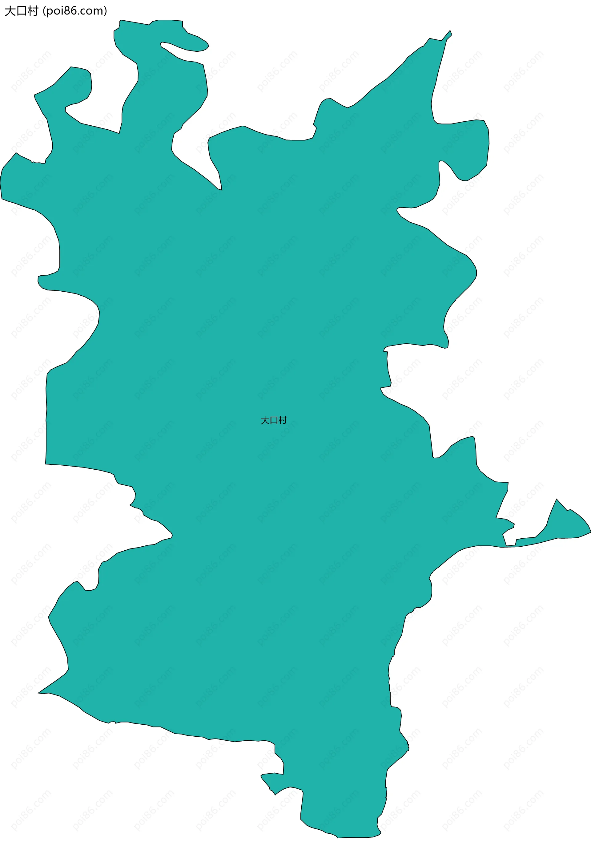 大口村边界地图