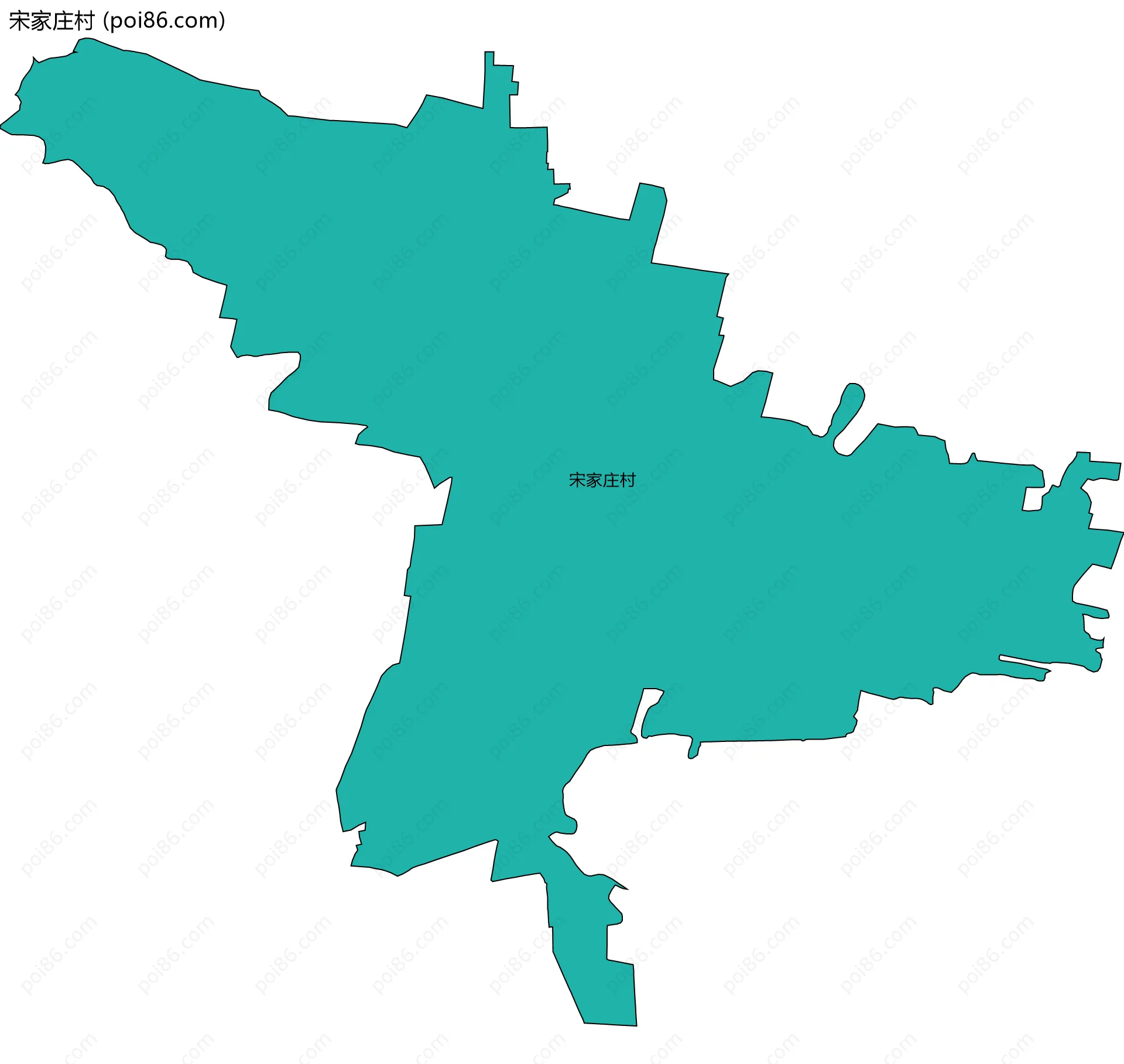 宋家庄村边界地图