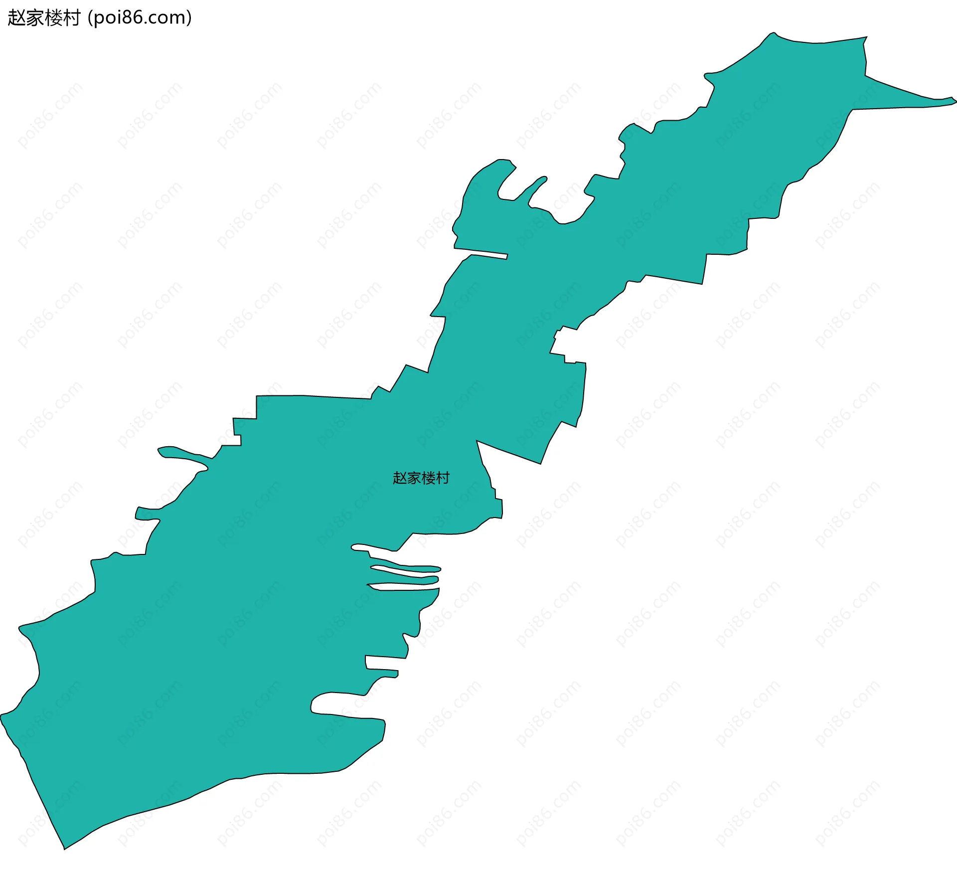 赵家楼村边界地图