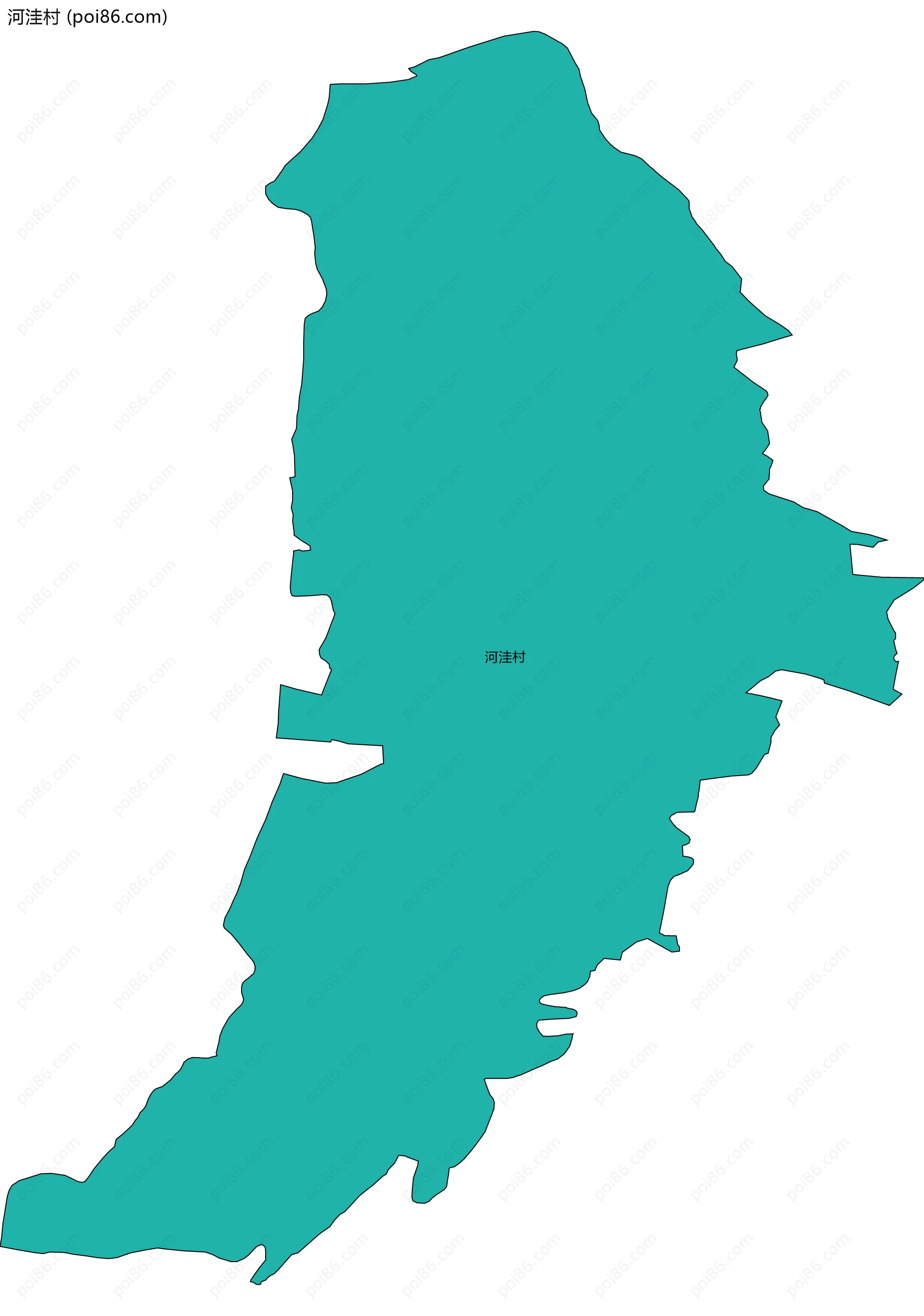 河洼村边界地图