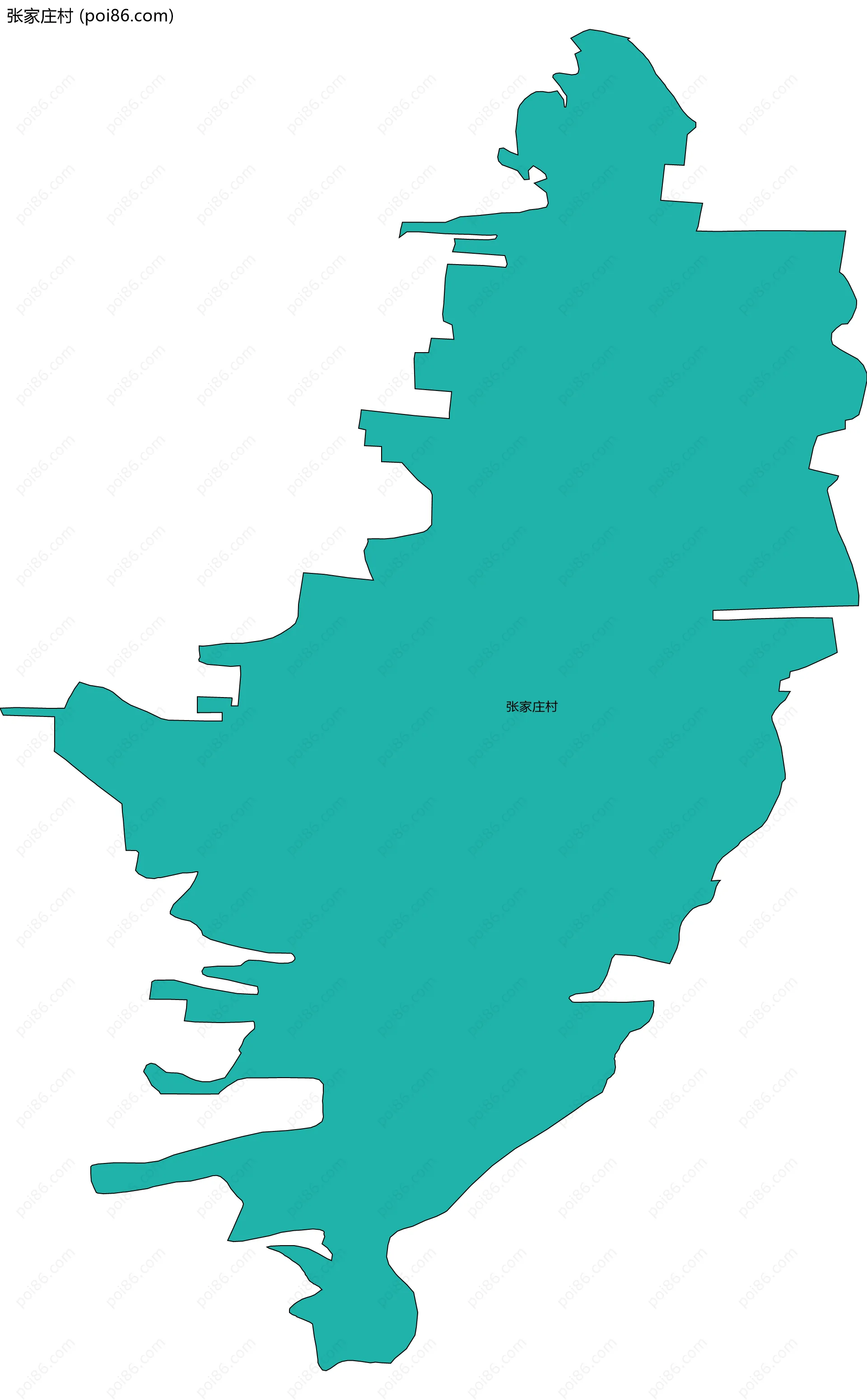 张家庄村边界地图