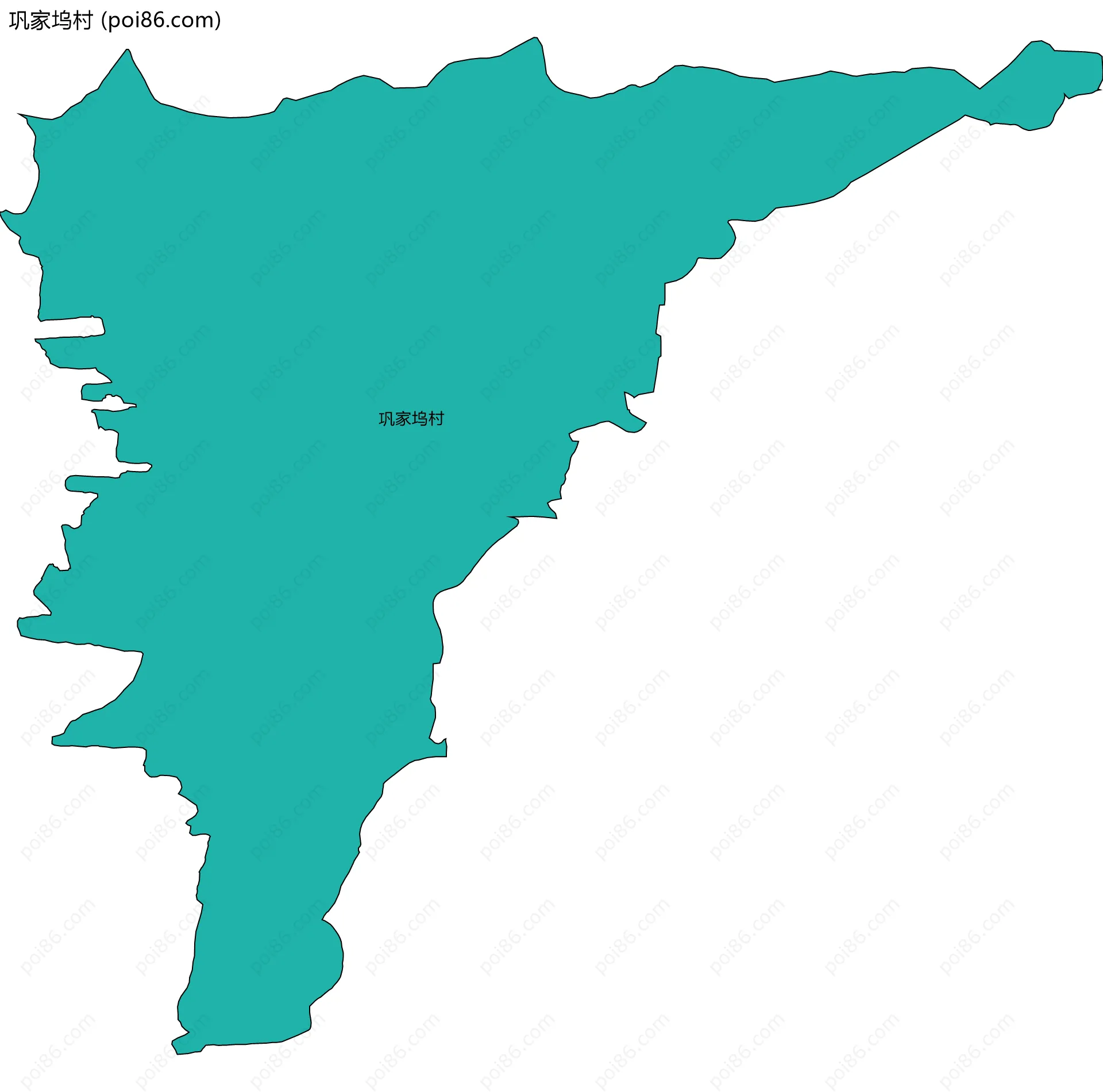 巩家坞村边界地图