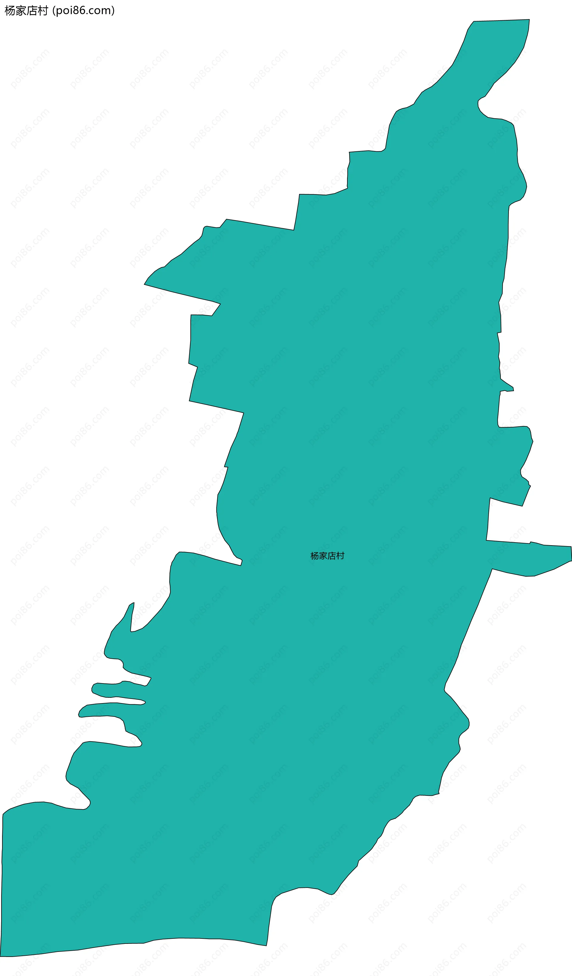 杨家店村边界地图