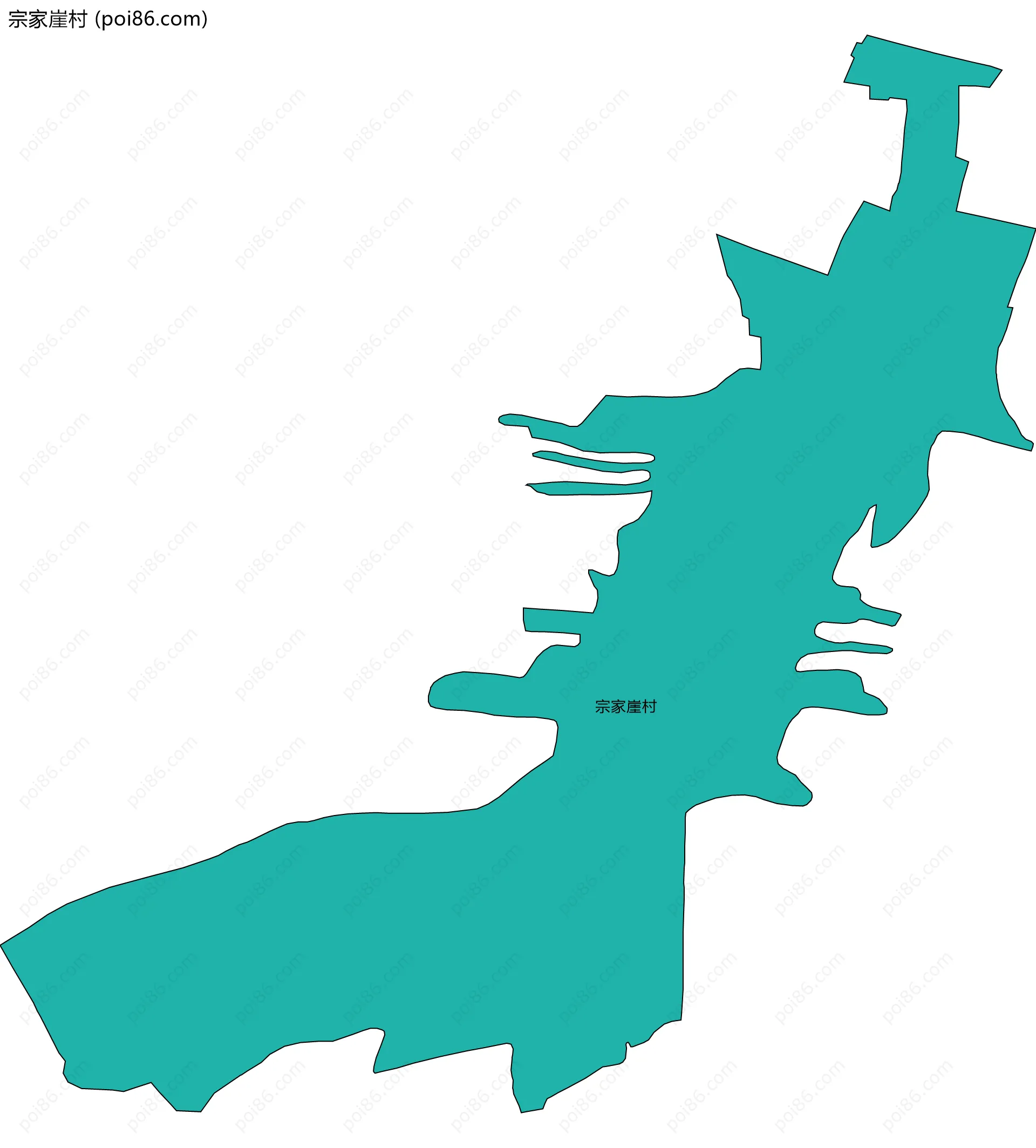 宗家崖村边界地图