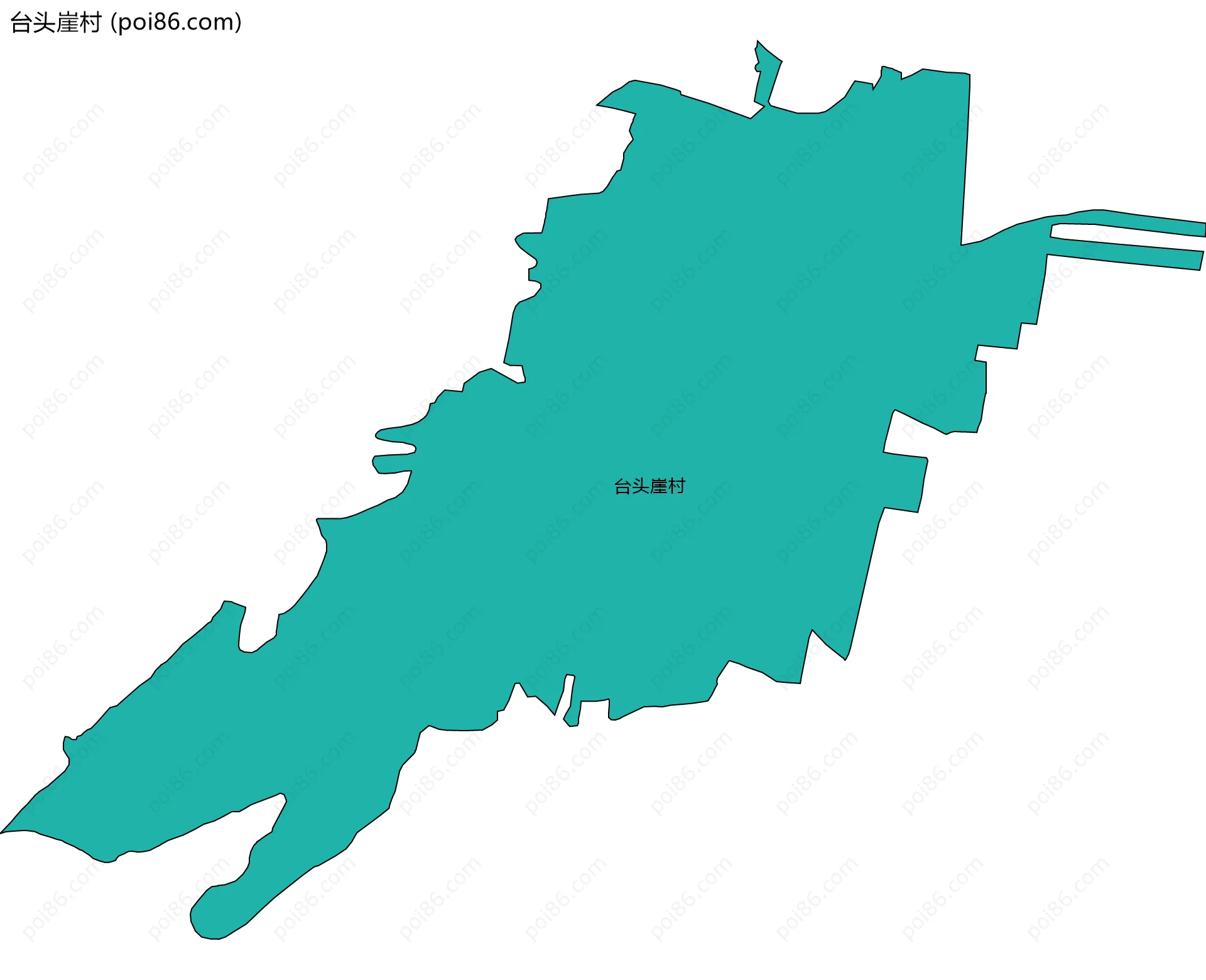 台头崖村边界地图