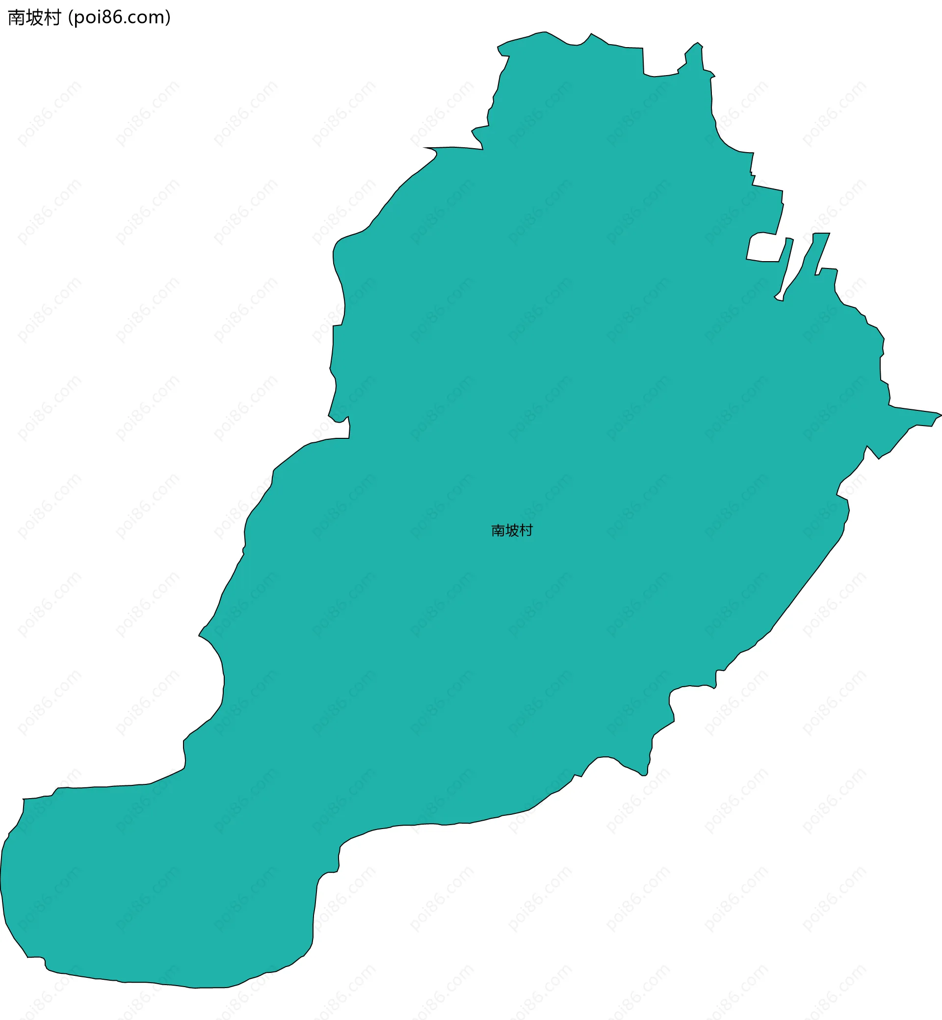 南坡村边界地图