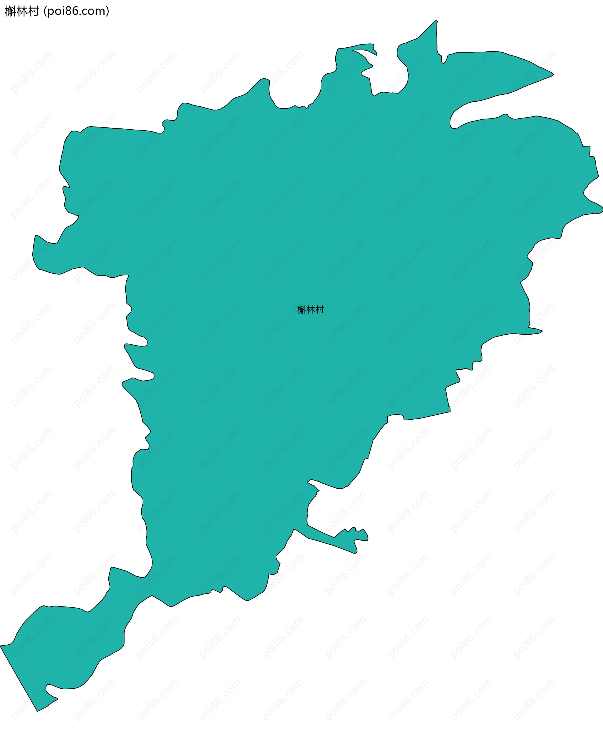 槲林村边界地图