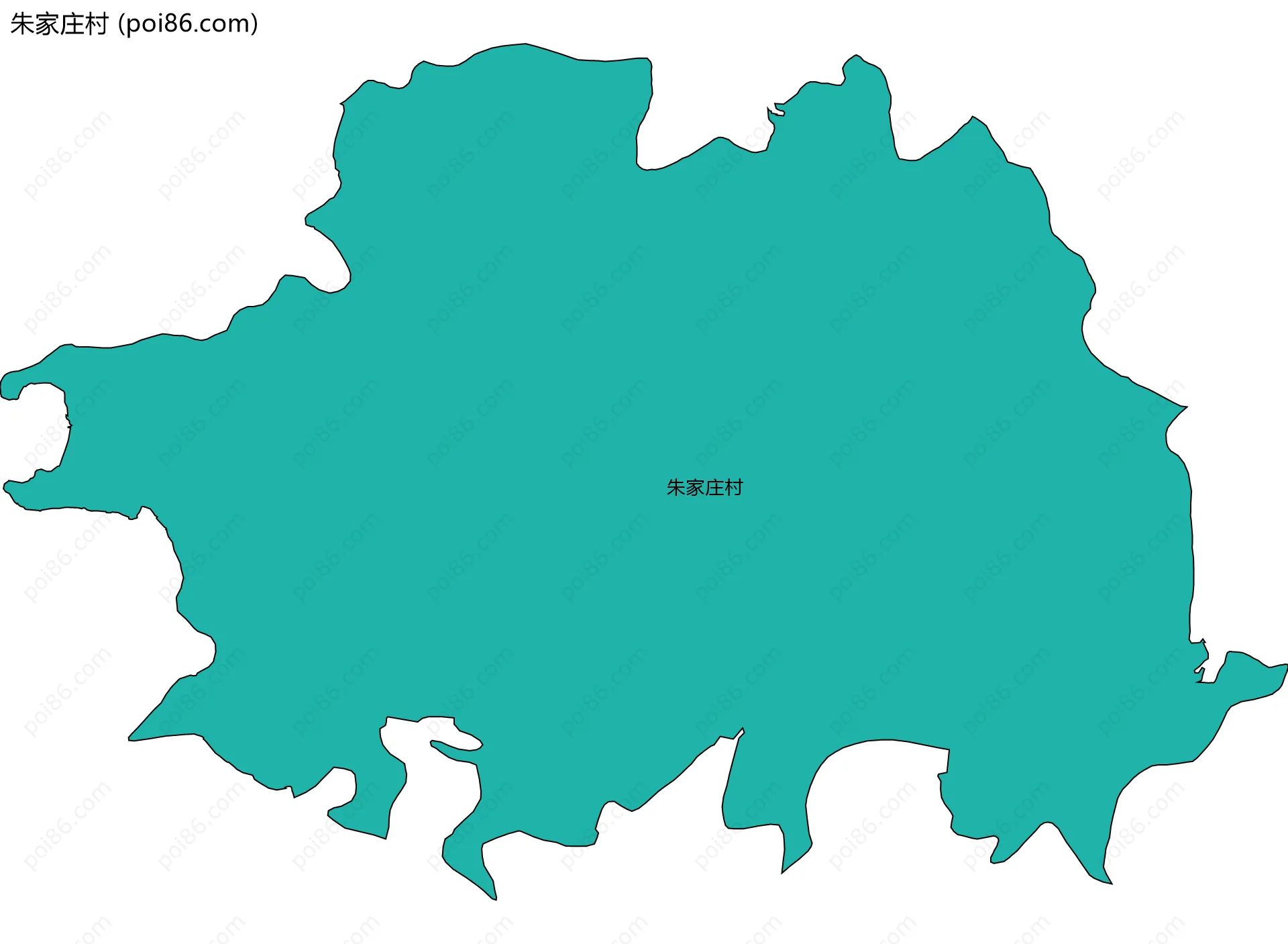 朱家庄村边界地图