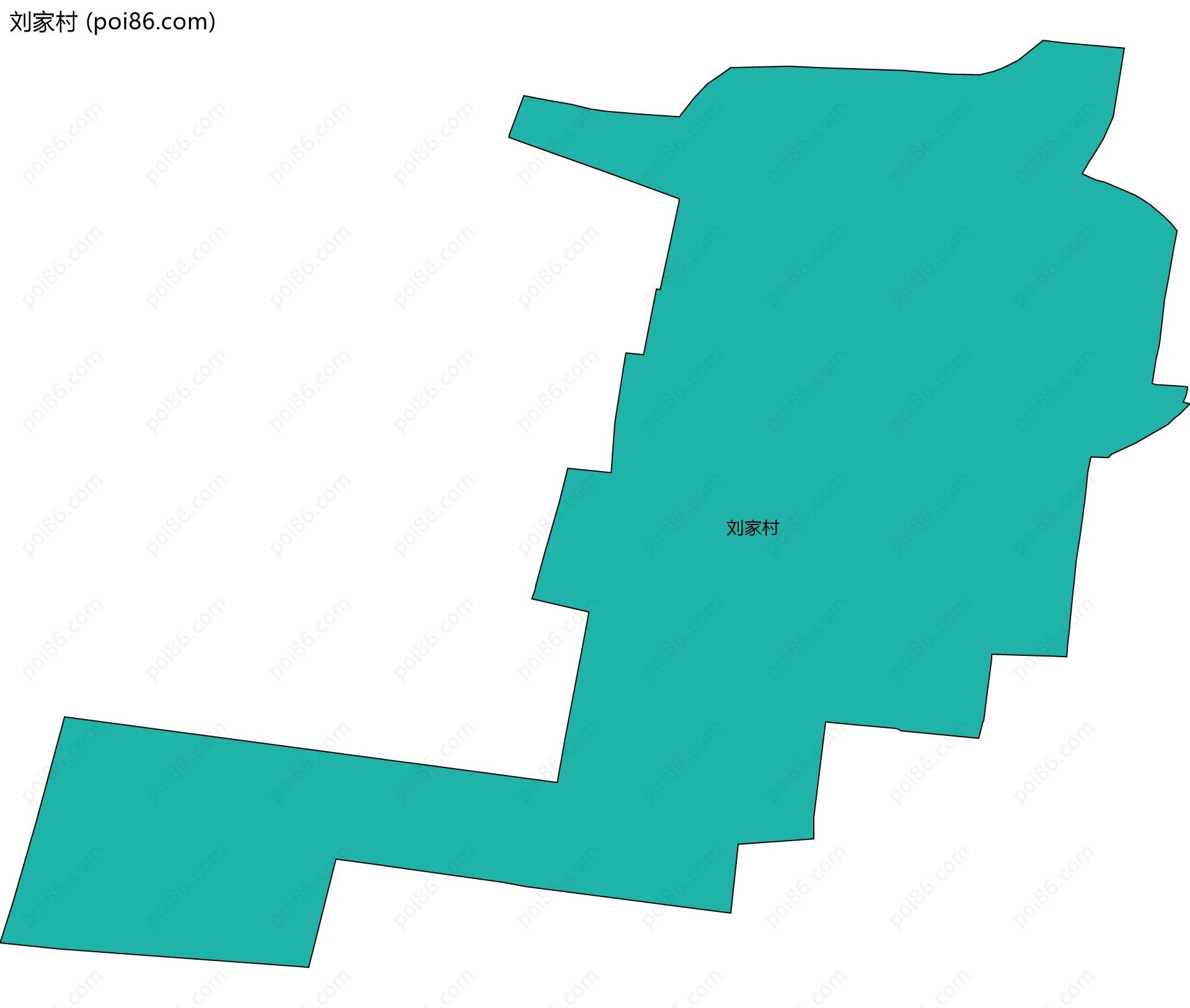 刘家村边界地图