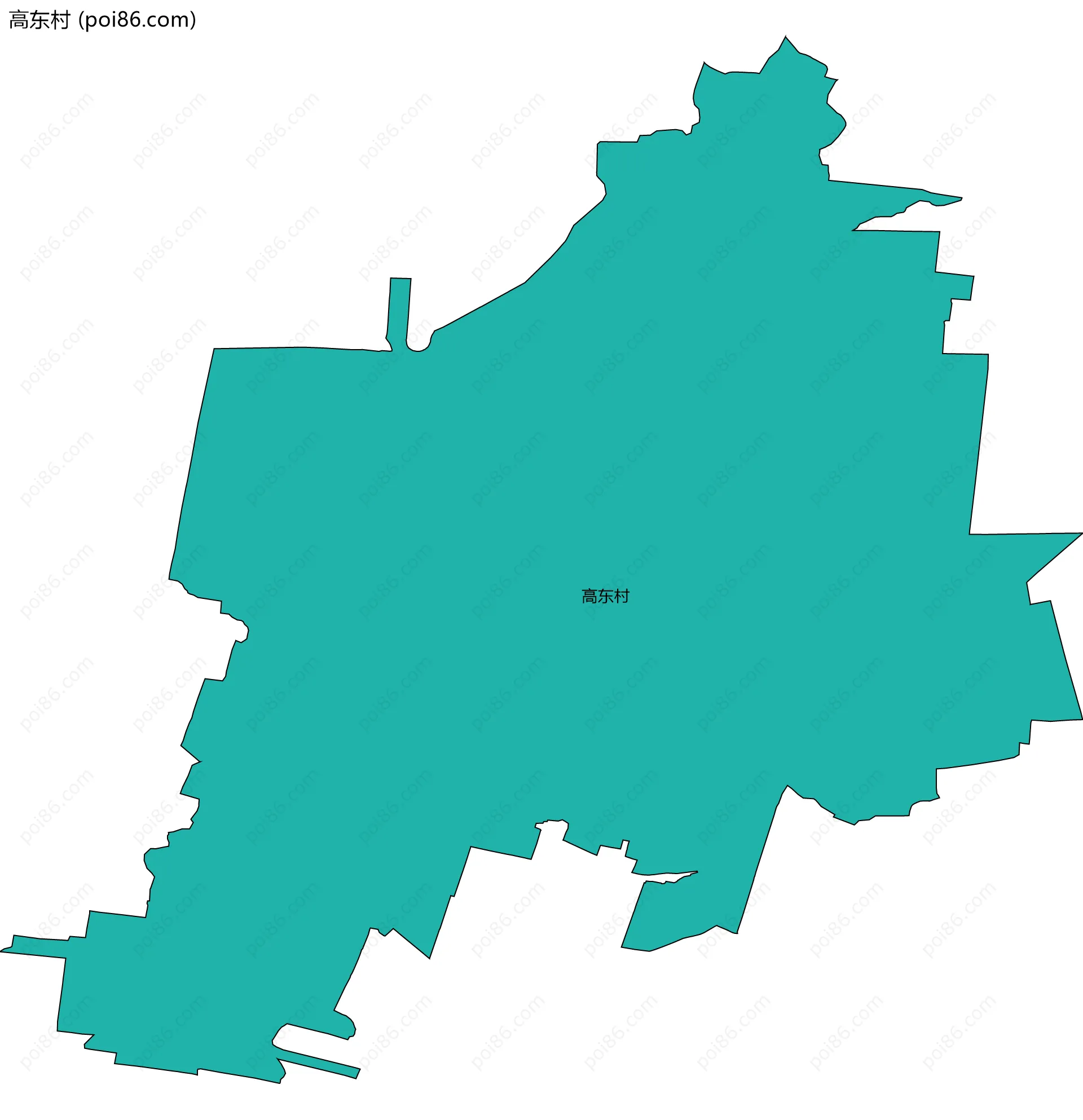 高东村边界地图