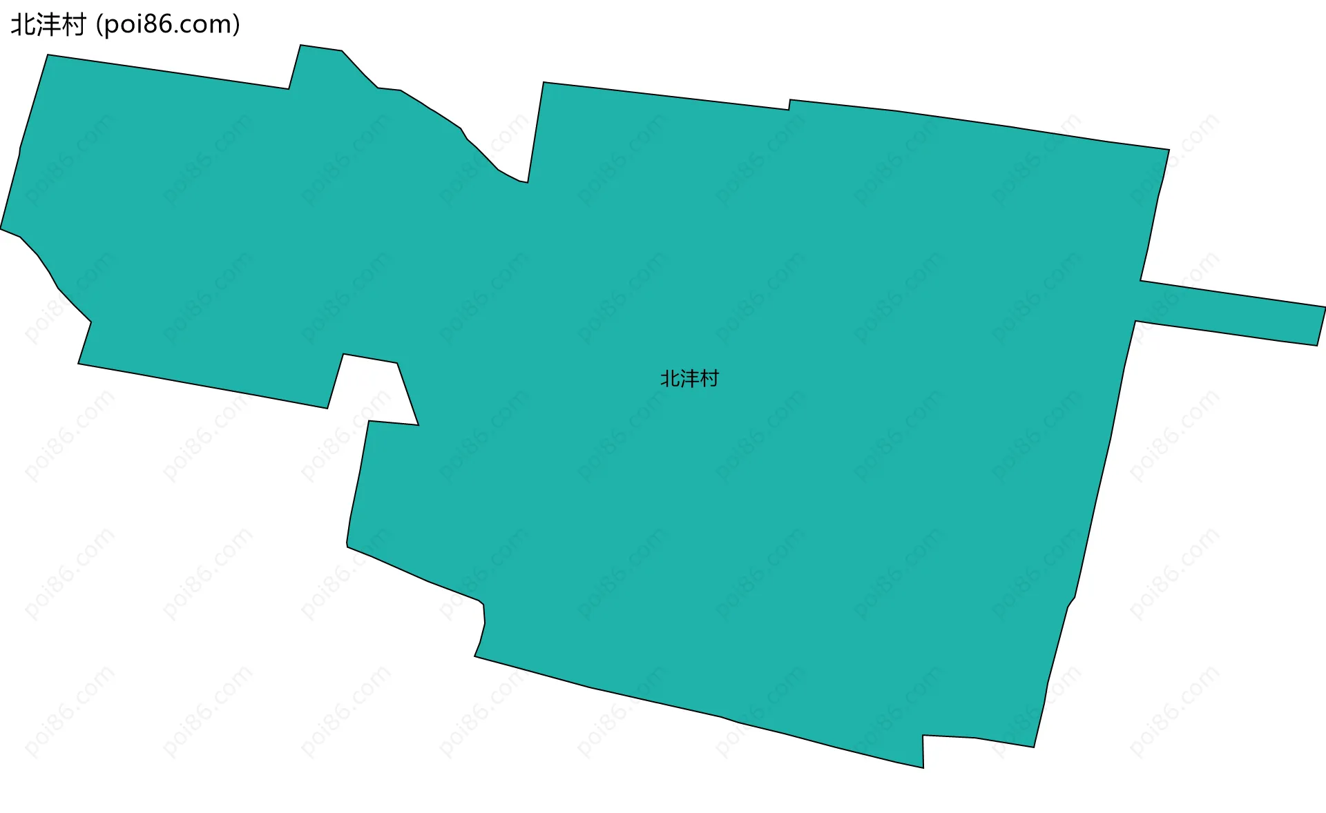 北沣村边界地图