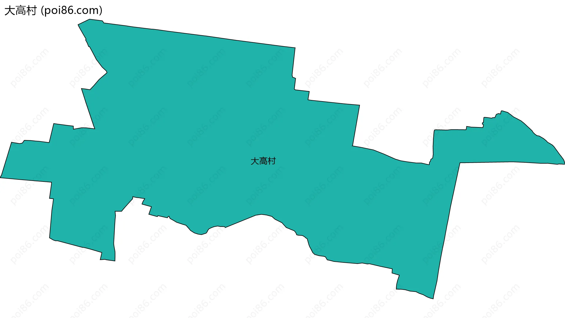 大高村边界地图