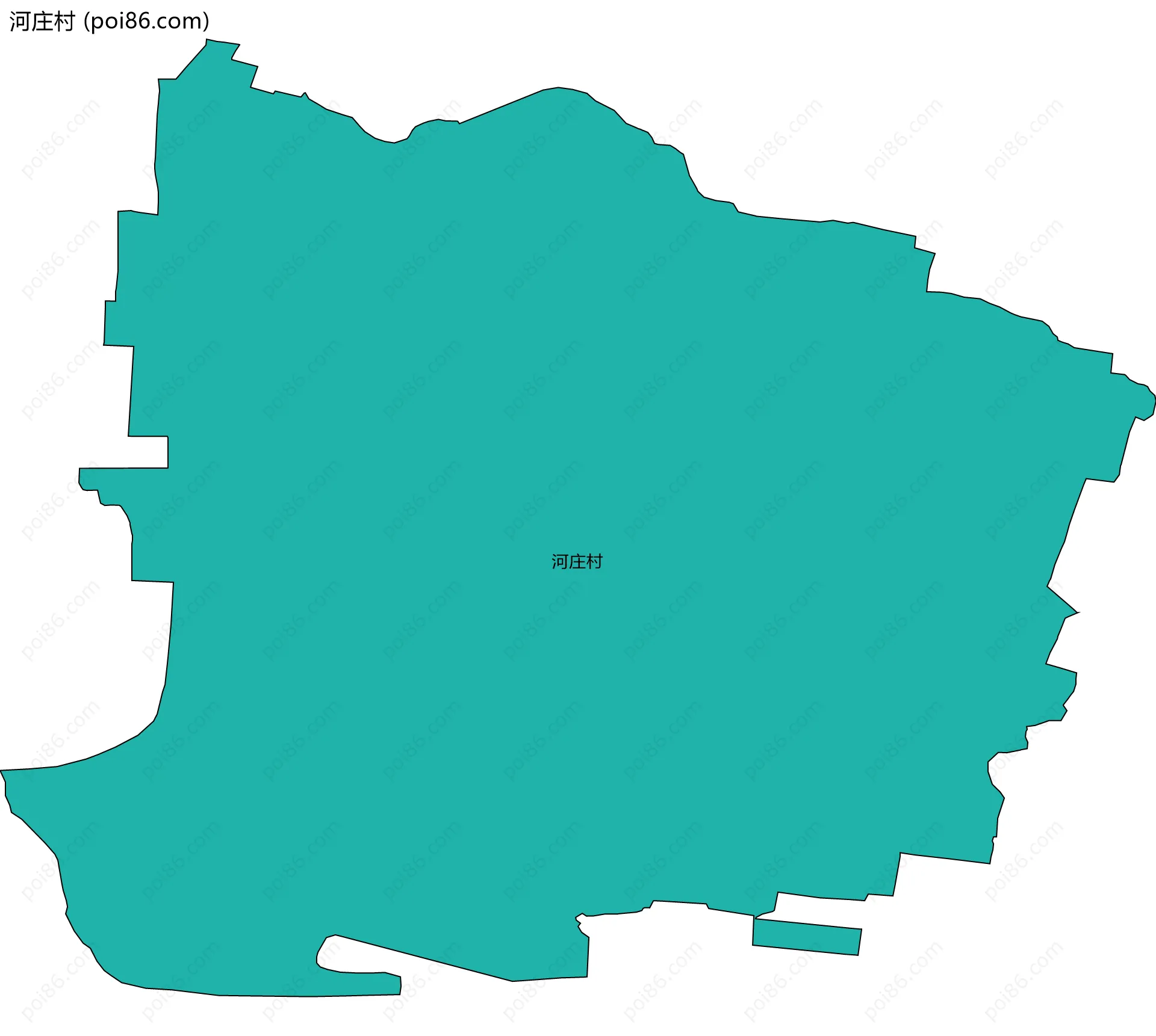 河庄村边界地图