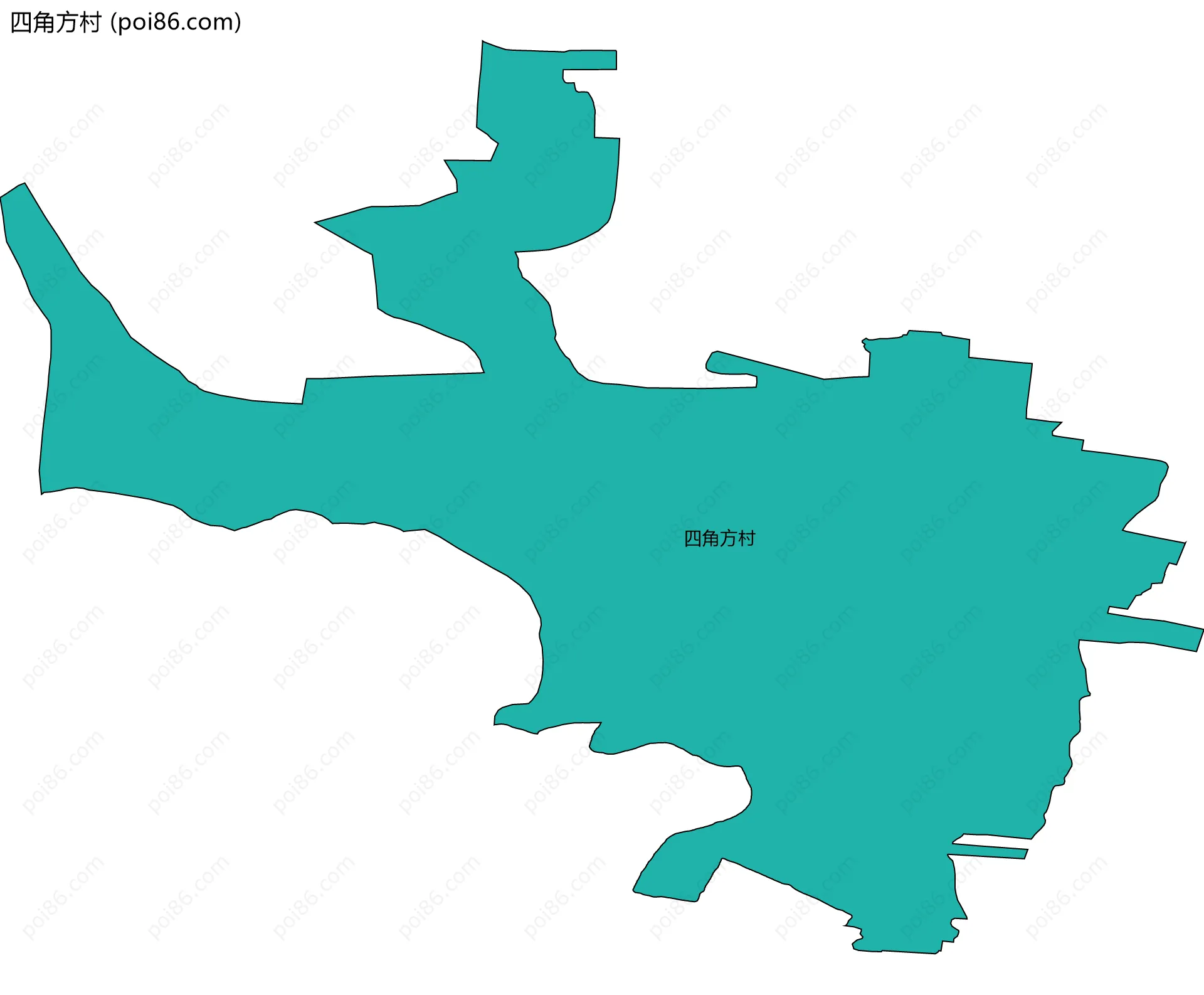 四角方村边界地图