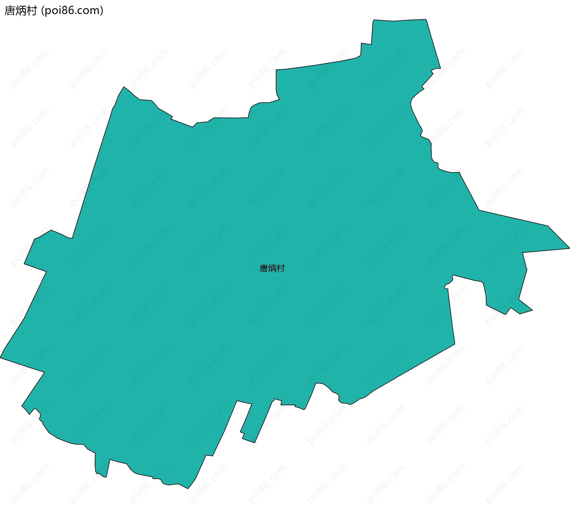 唐炳村边界地图