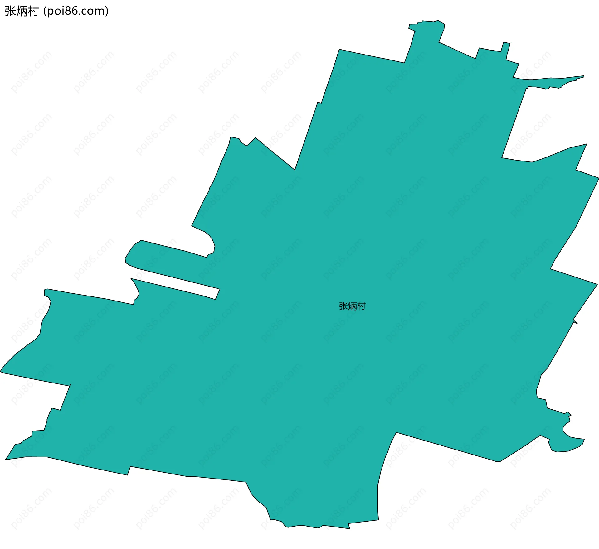 张炳村边界地图