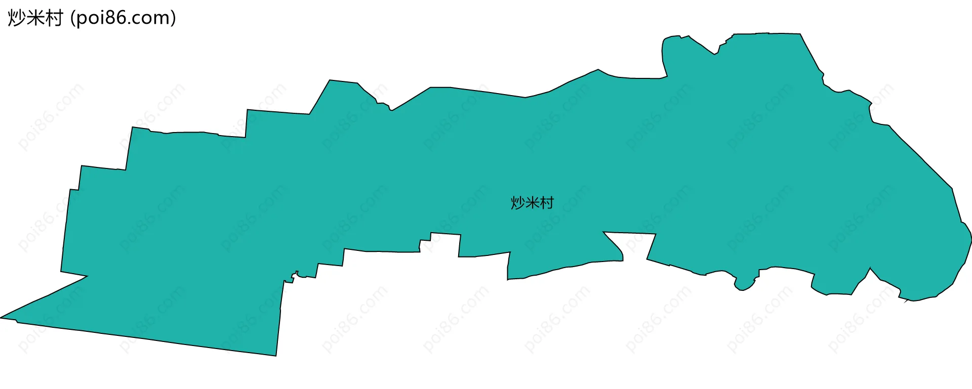 炒米村边界地图