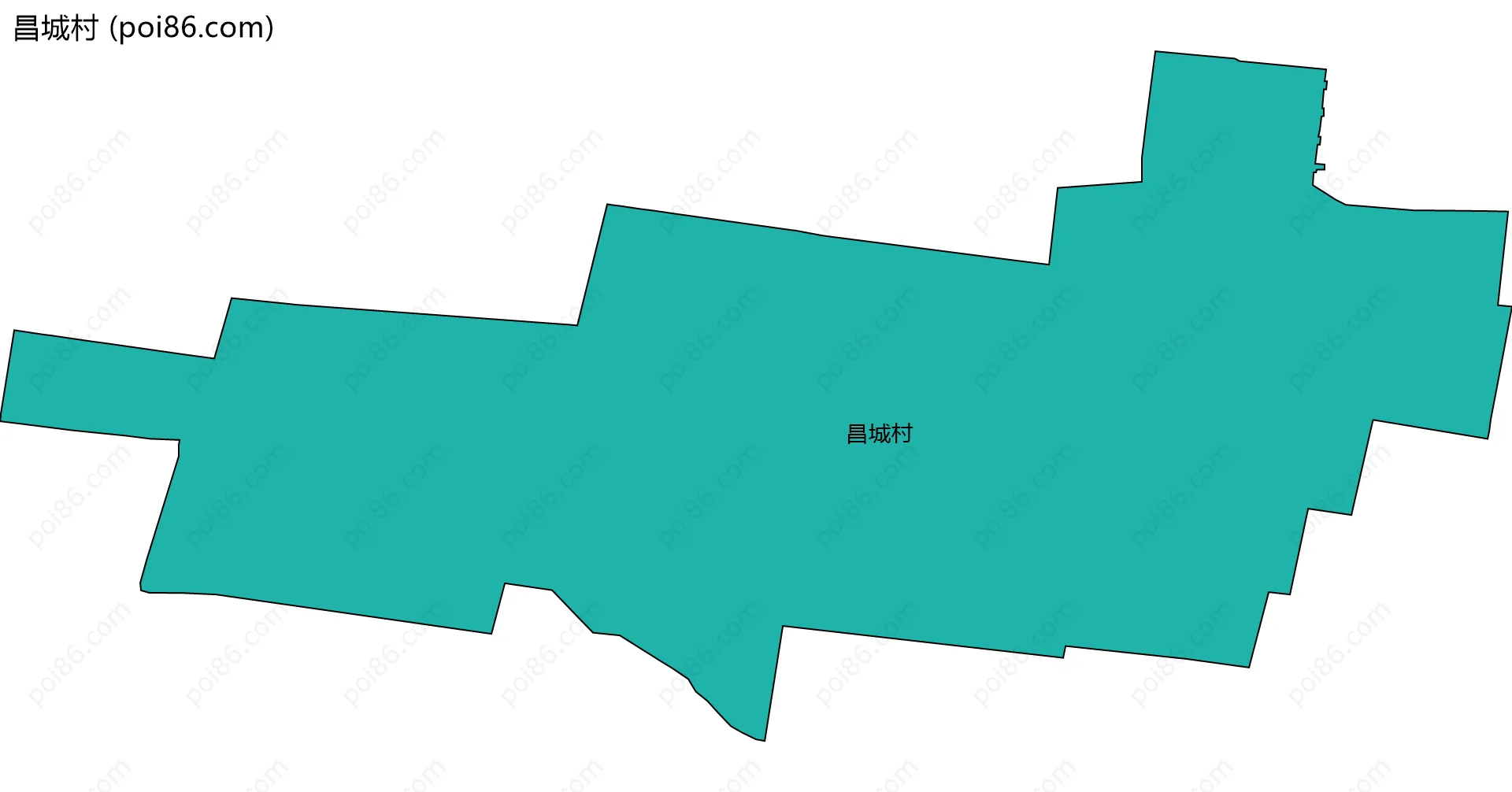 昌城村边界地图