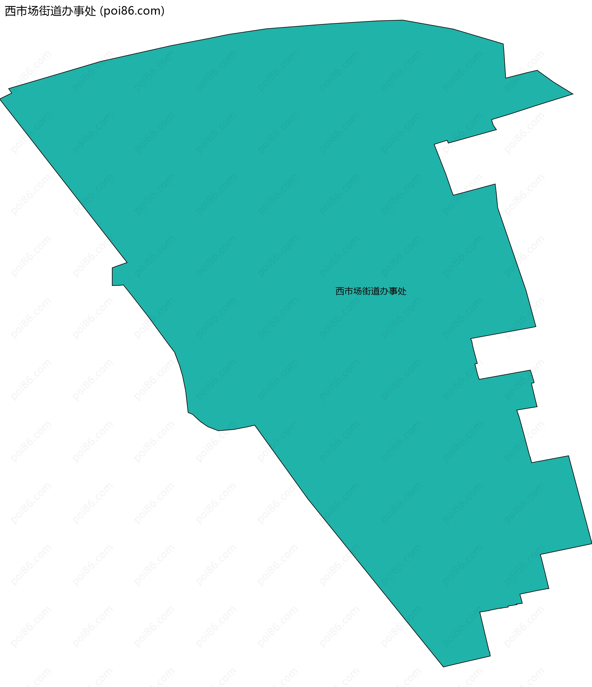 西市场街道办事处边界地图