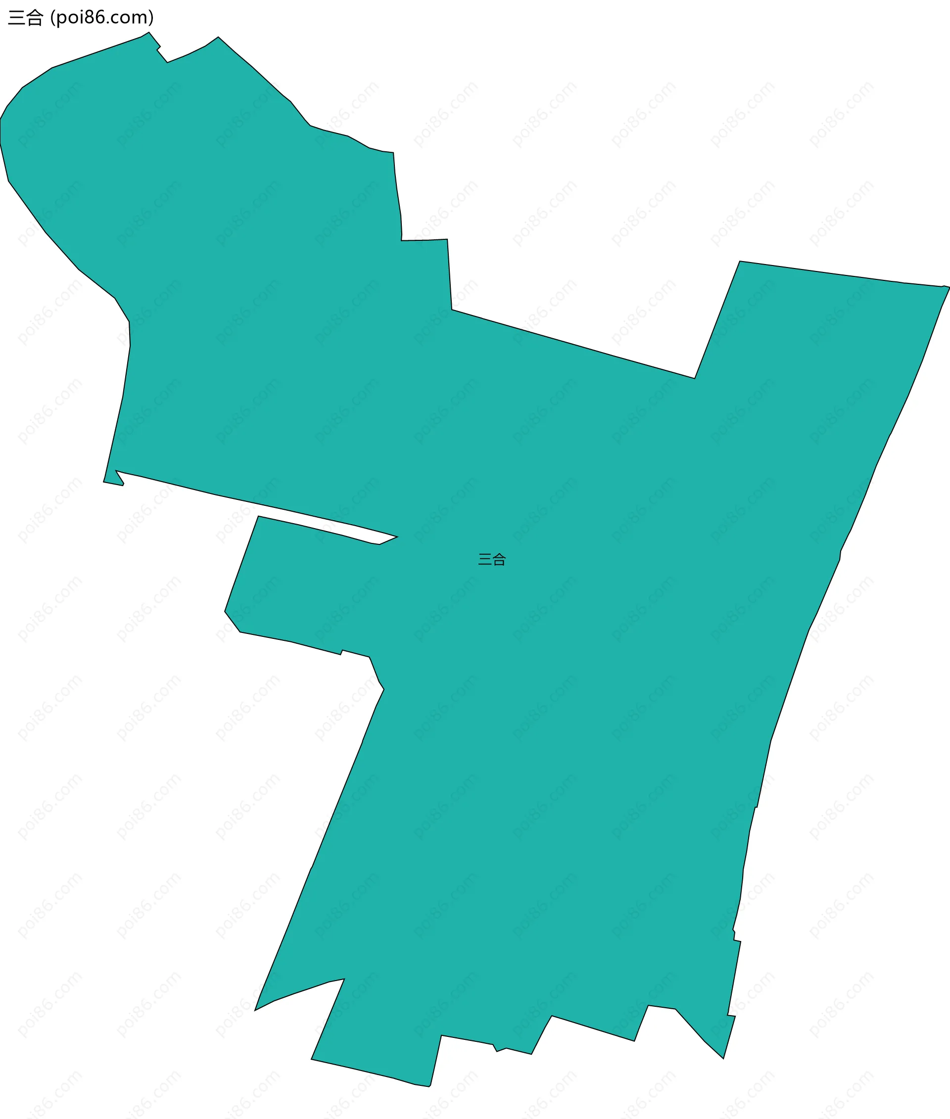 三合边界地图