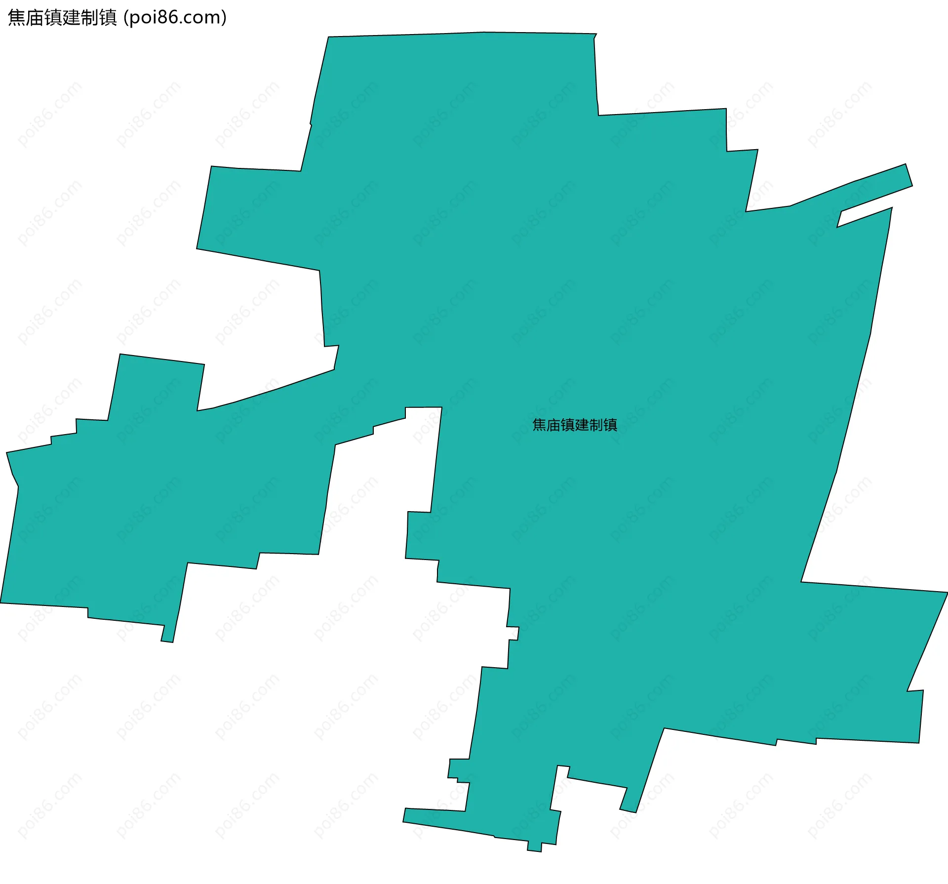 焦庙镇建制镇边界地图