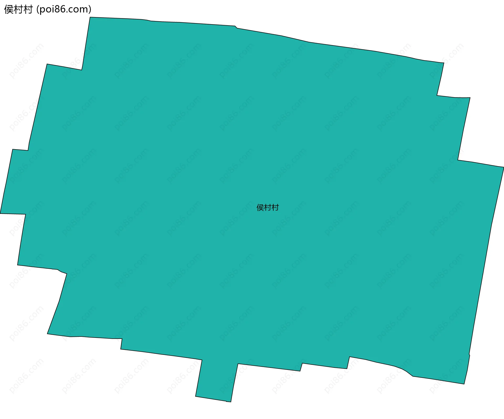 侯村村边界地图