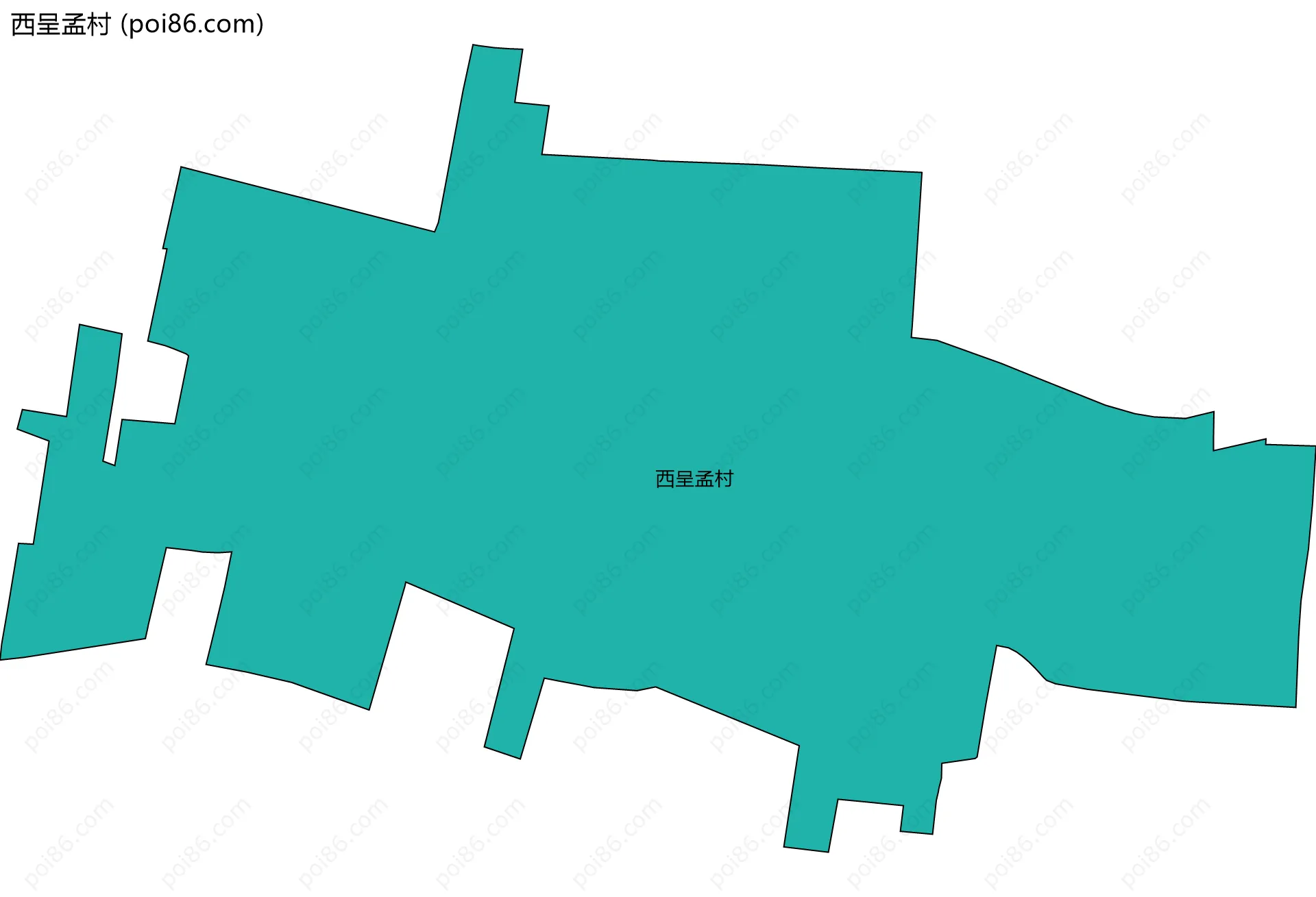 西呈孟村边界地图
