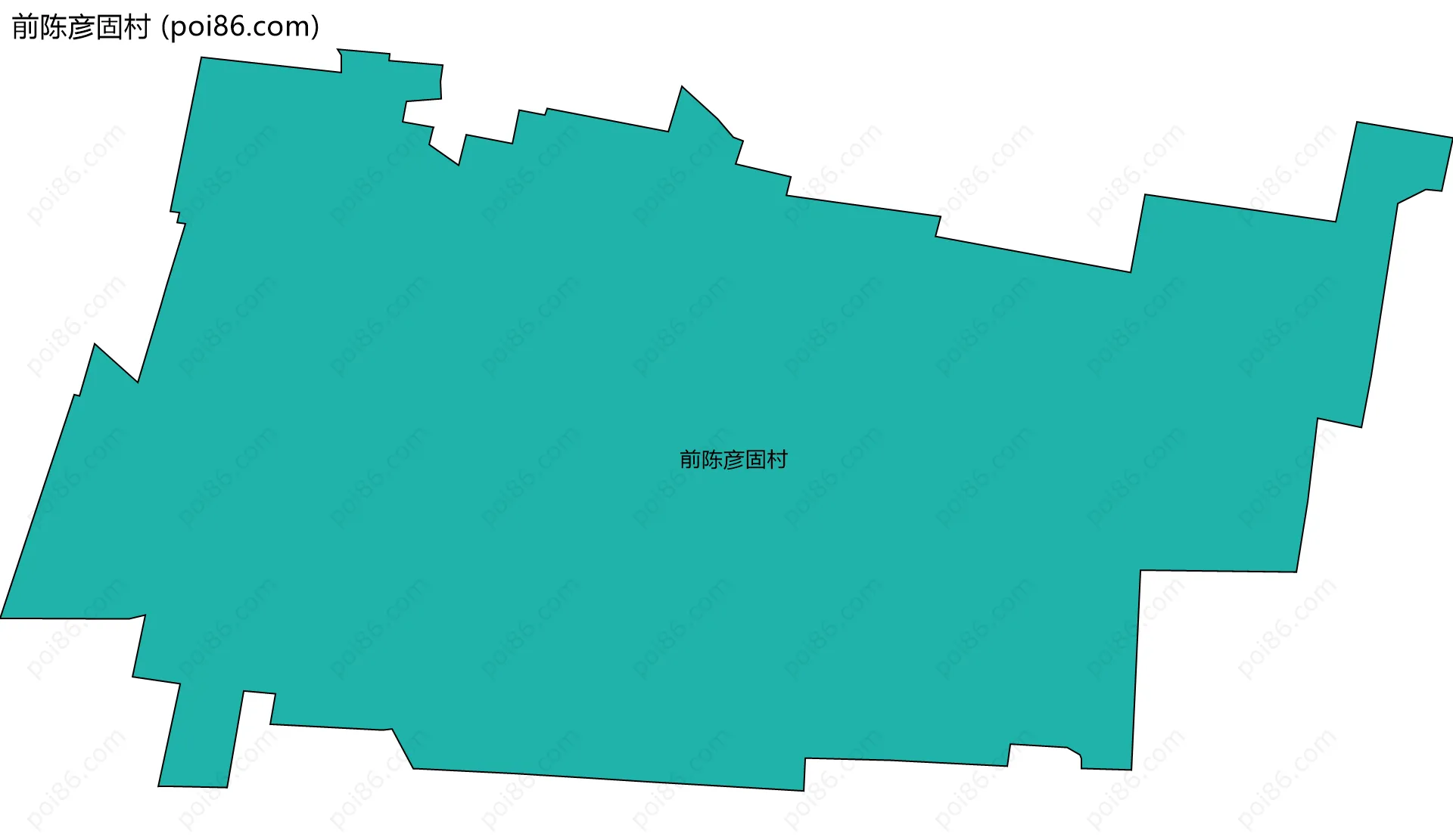 前陈彦固村边界地图