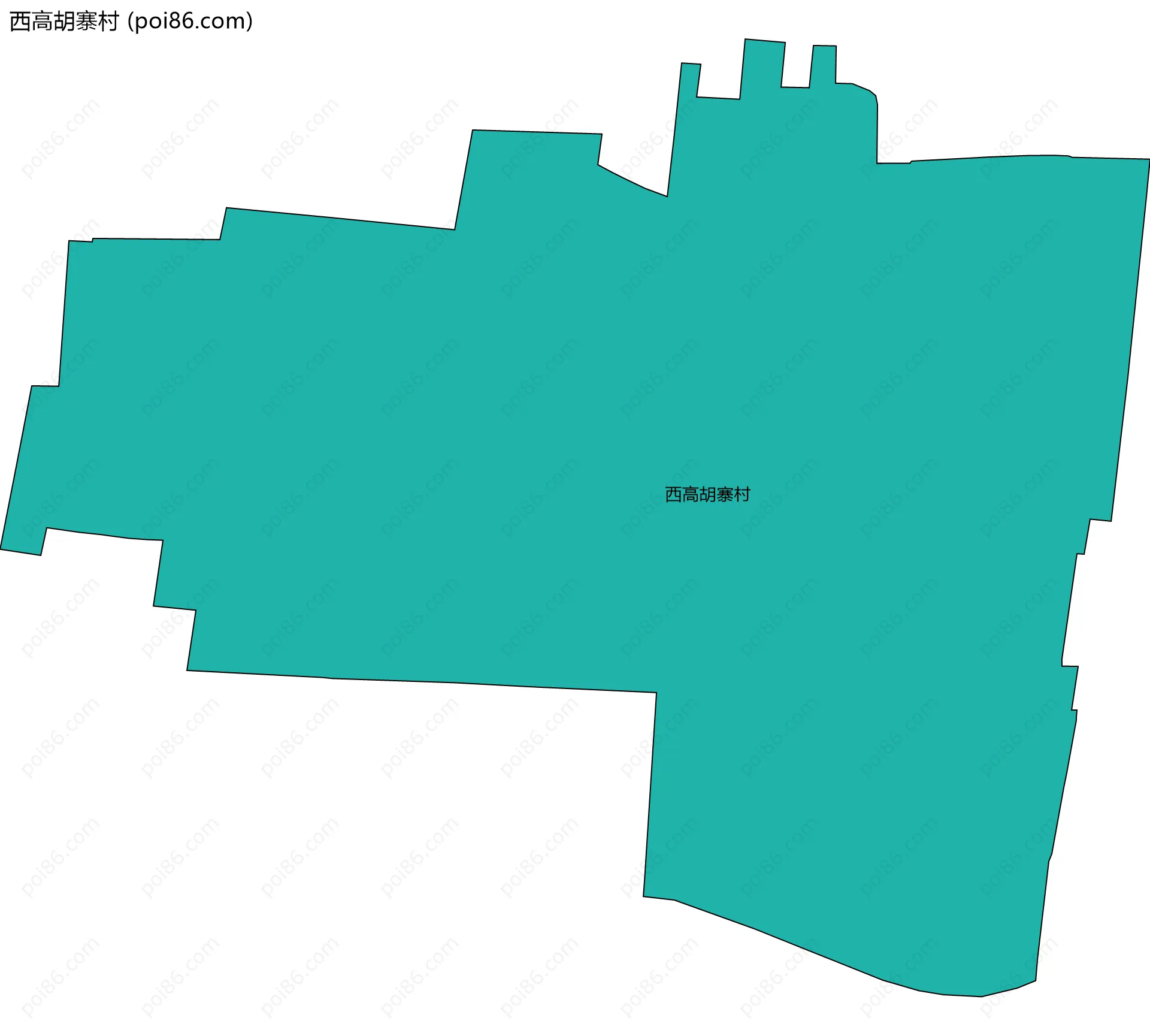 西高胡寨村边界地图