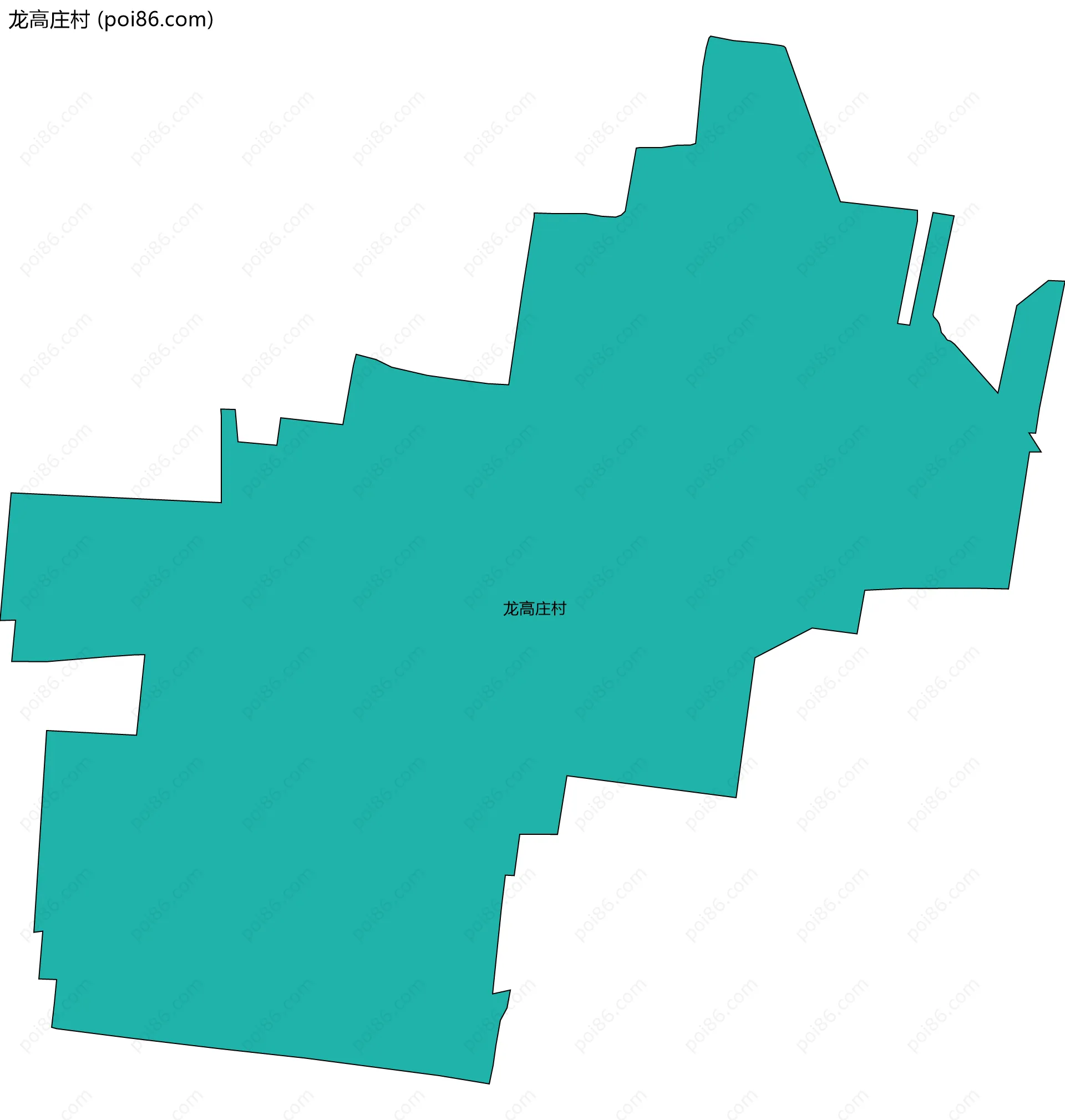 龙高庄村边界地图