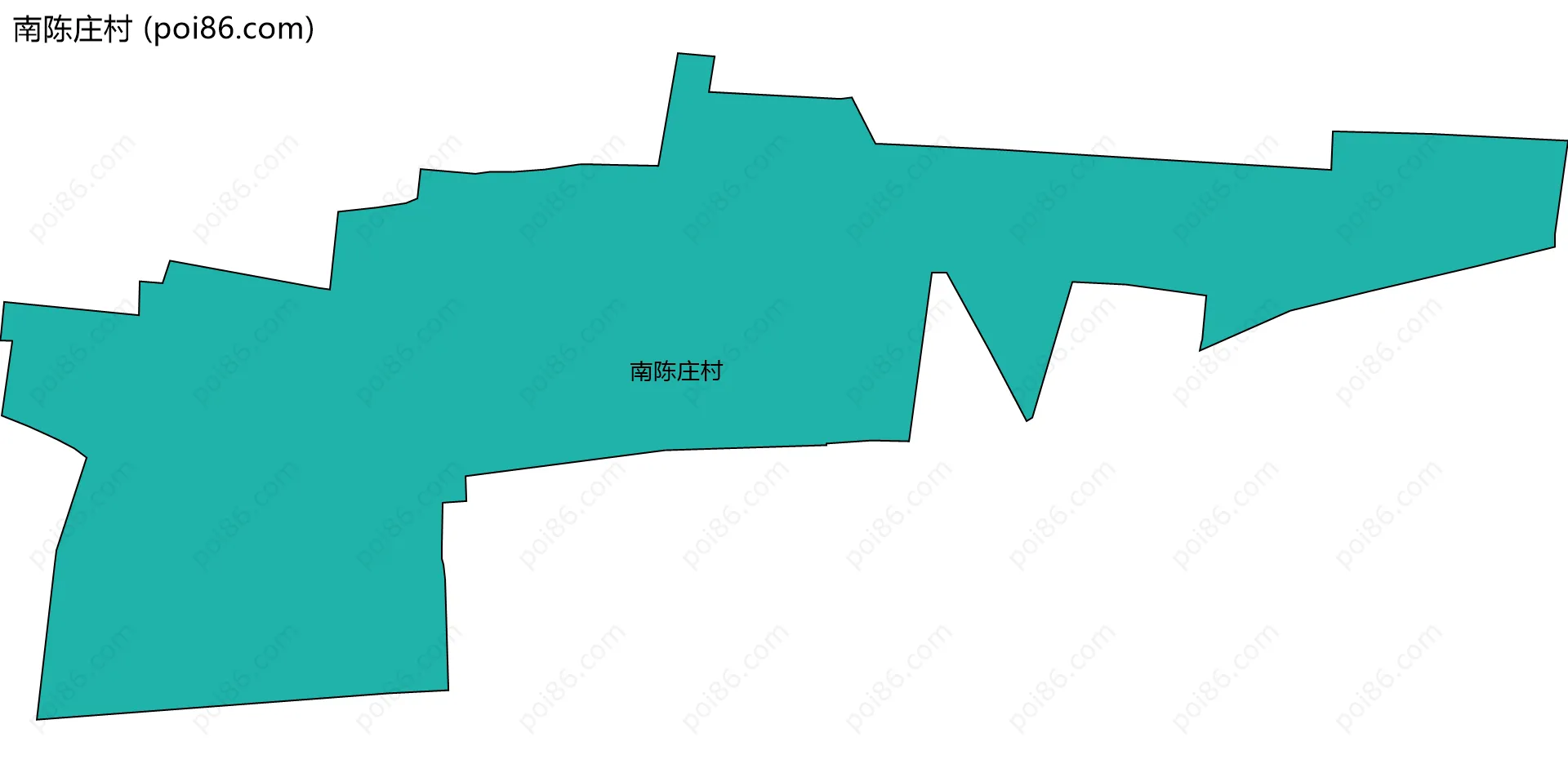 南陈庄村边界地图