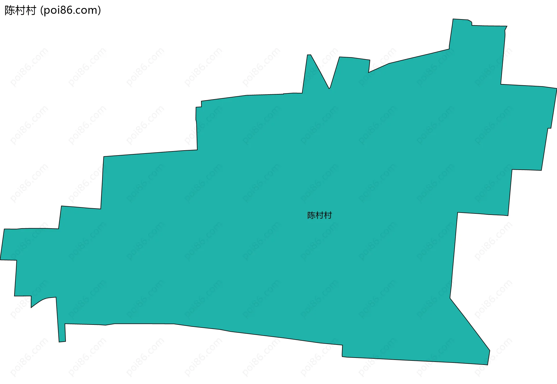 陈村村边界地图