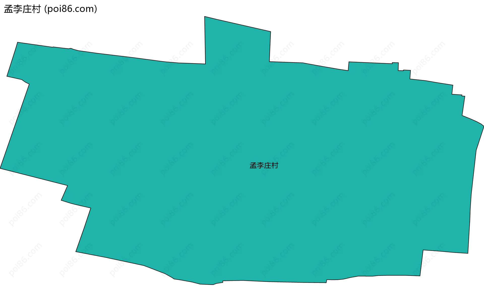 孟李庄村边界地图