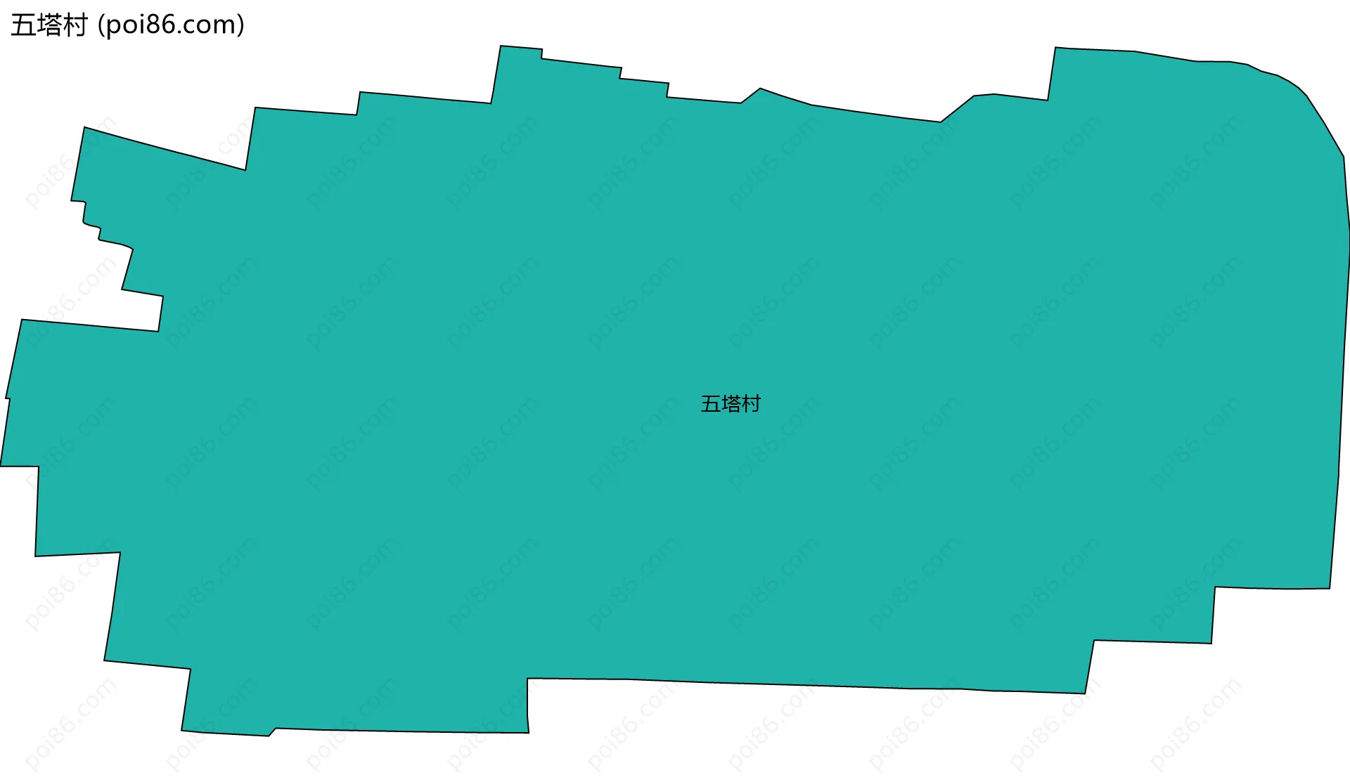 五塔村边界地图