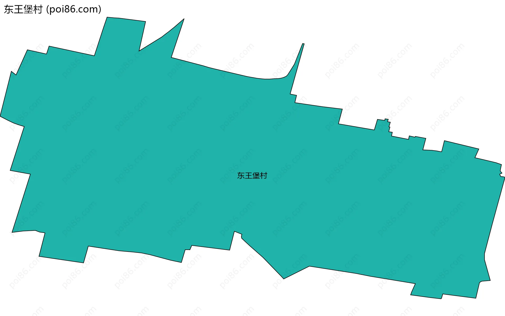 东王堡村边界地图