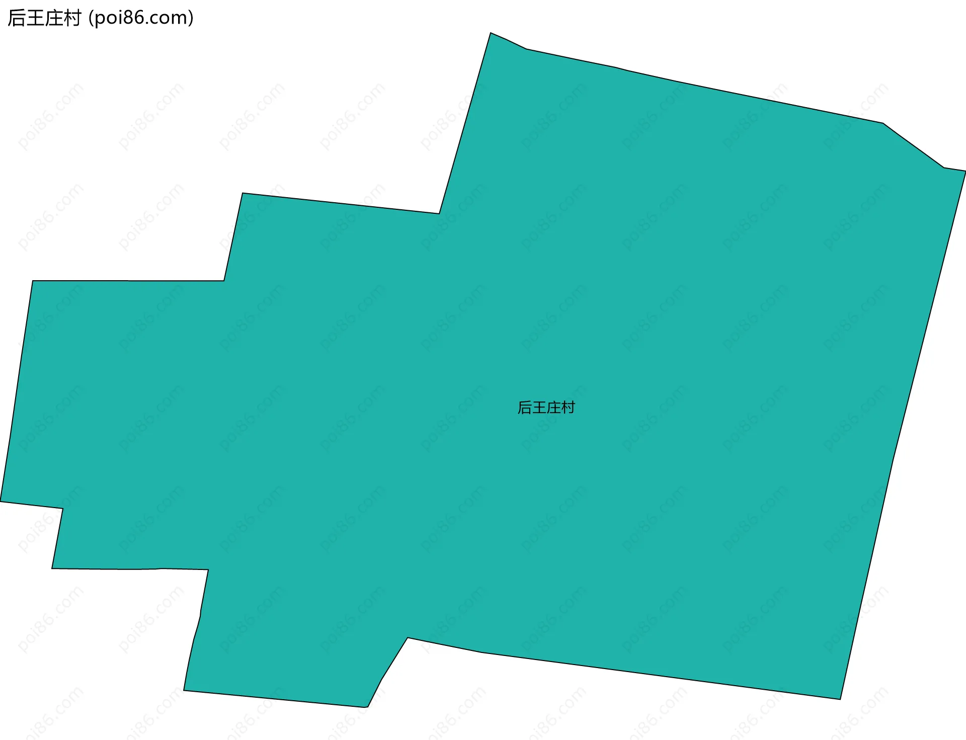 后王庄村边界地图