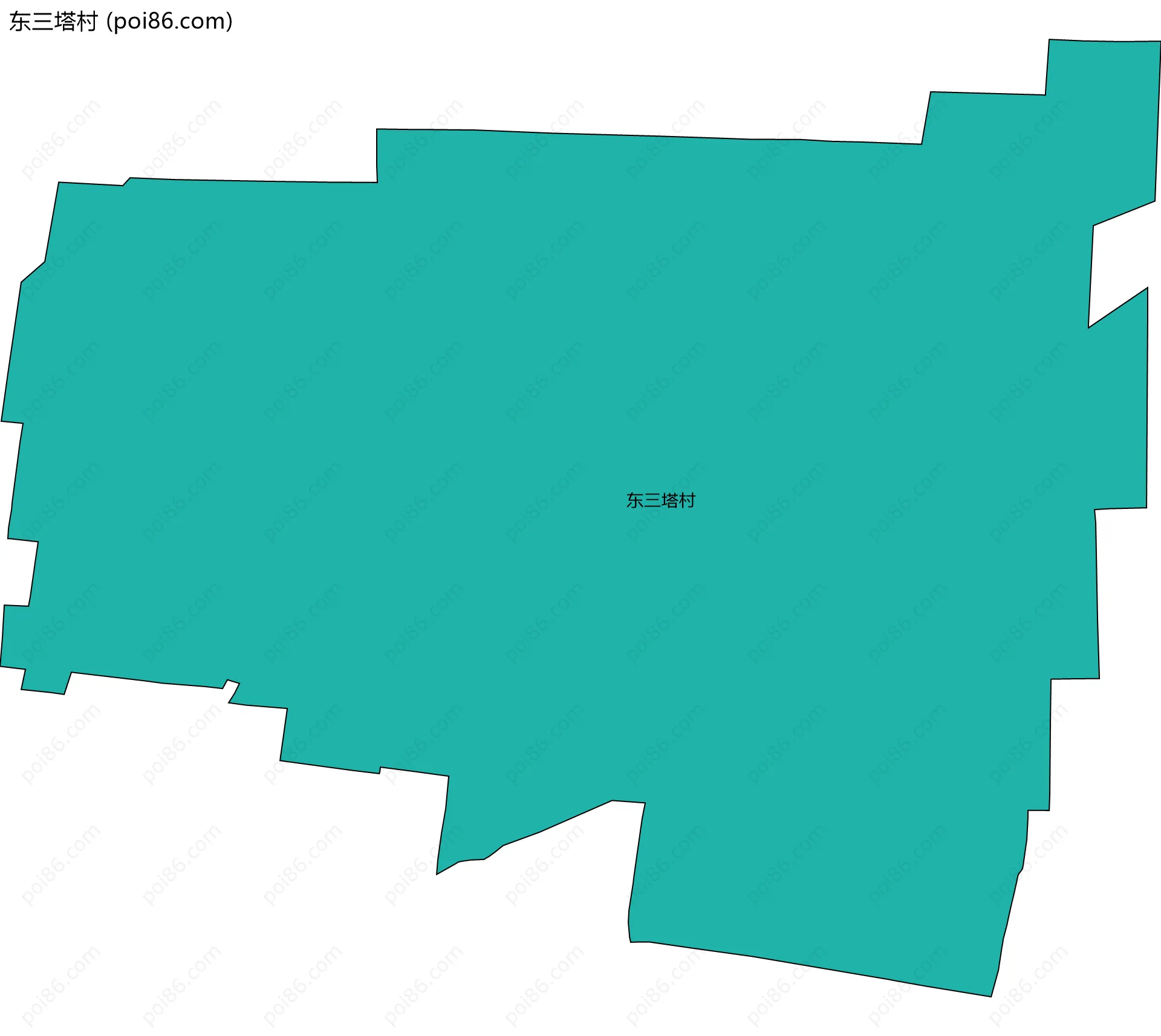 东三塔村边界地图