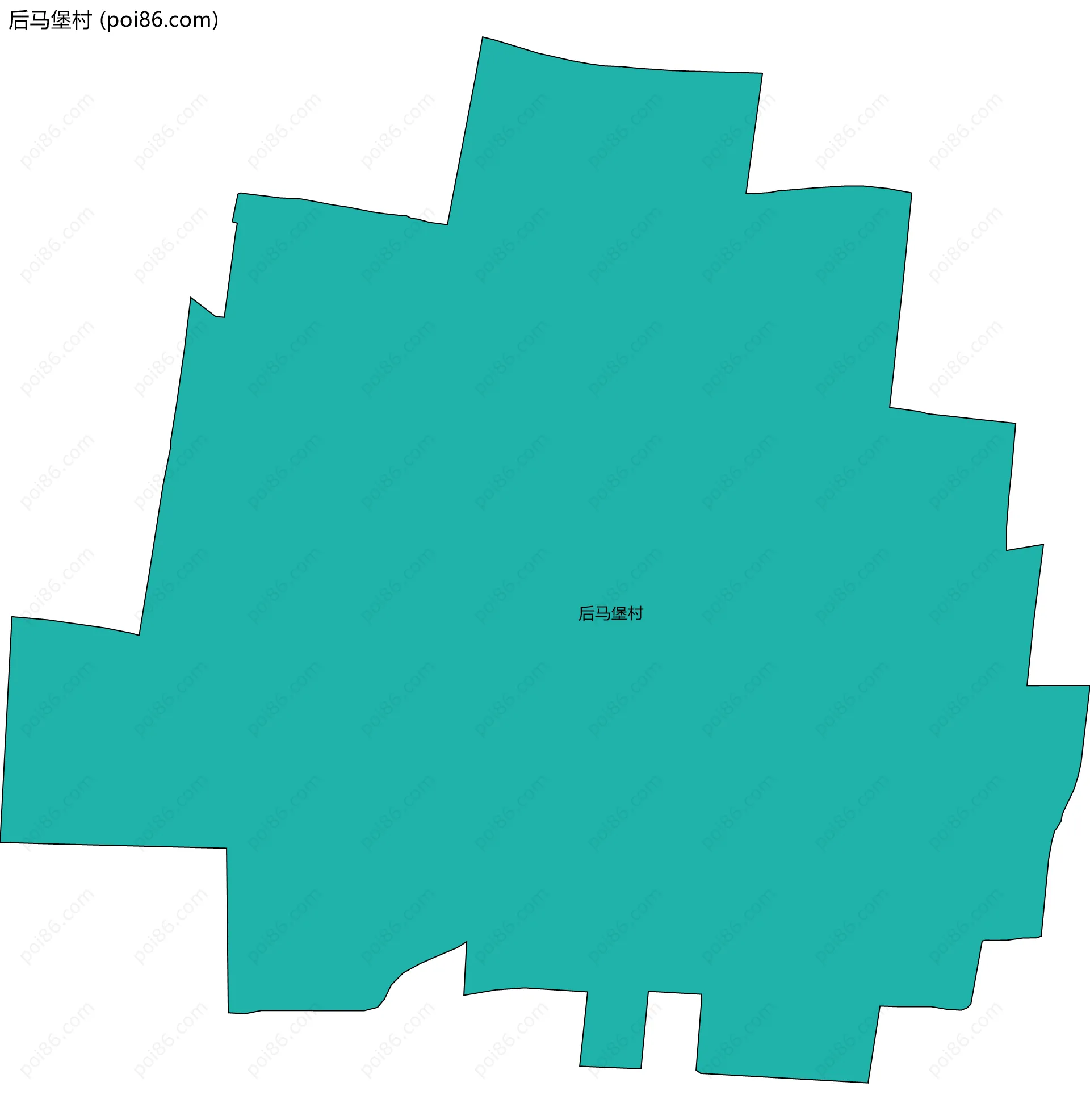 后马堡村边界地图