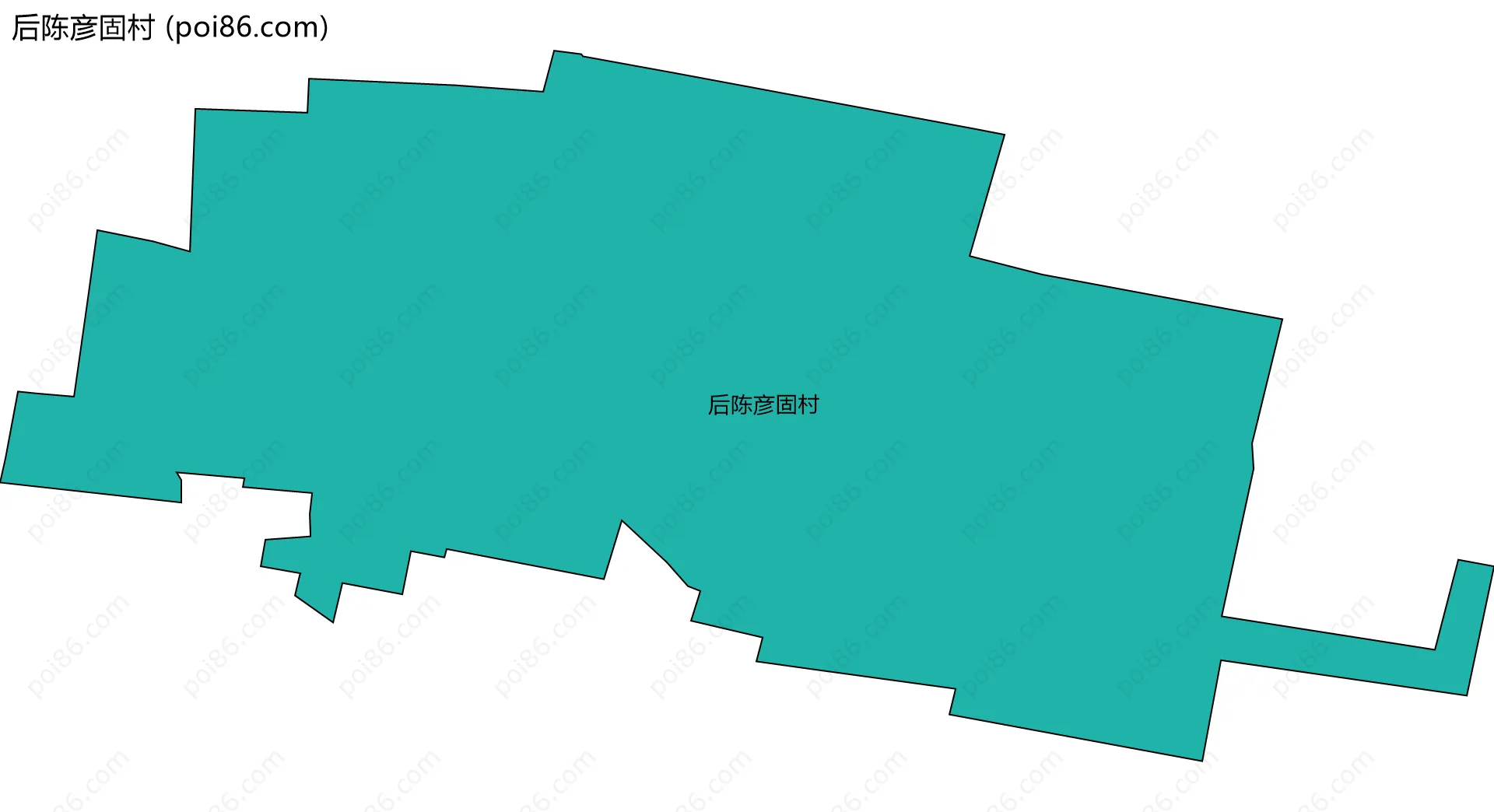 后陈彦固村边界地图